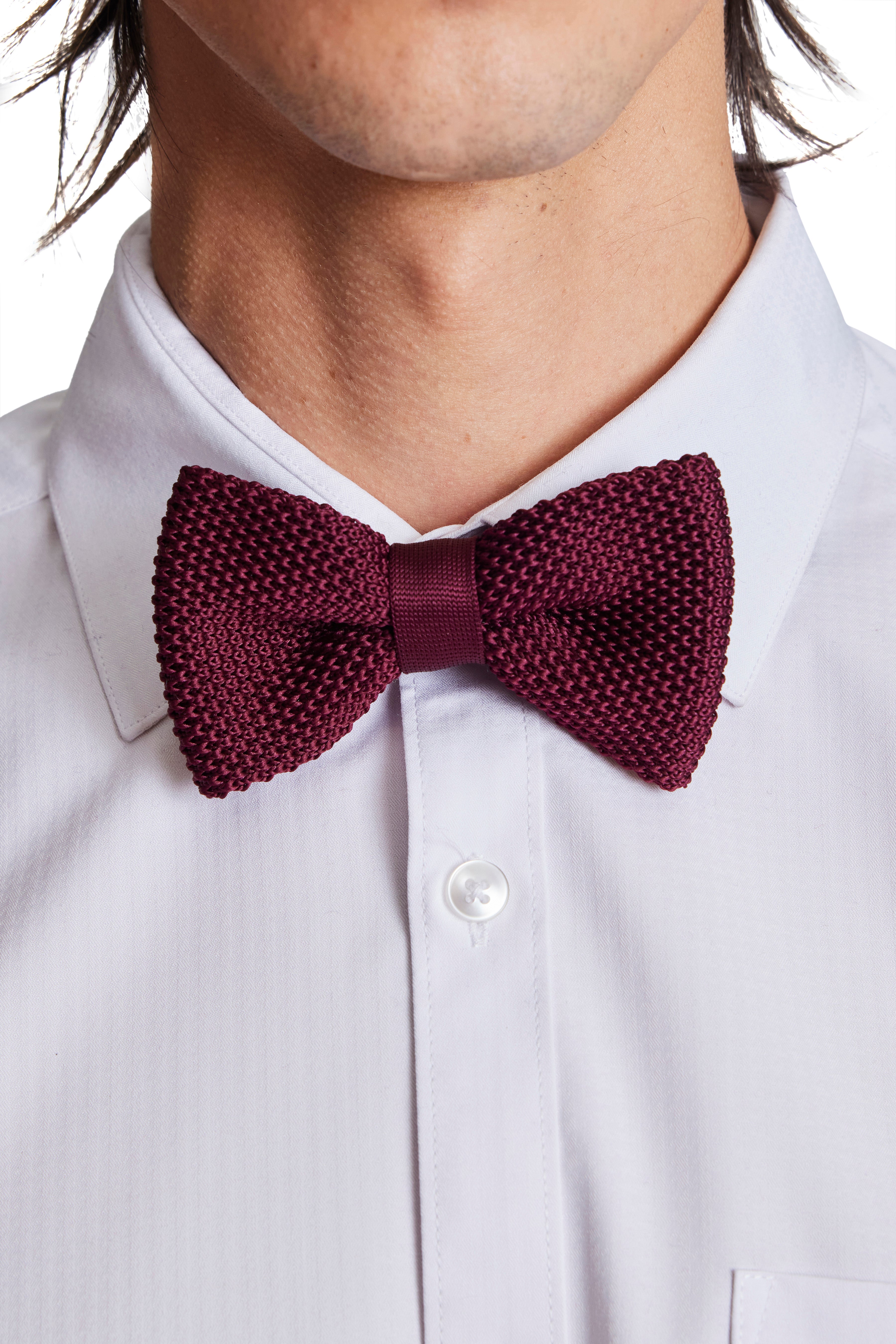 Bradley Knit Bow Tie - Cherry Pie