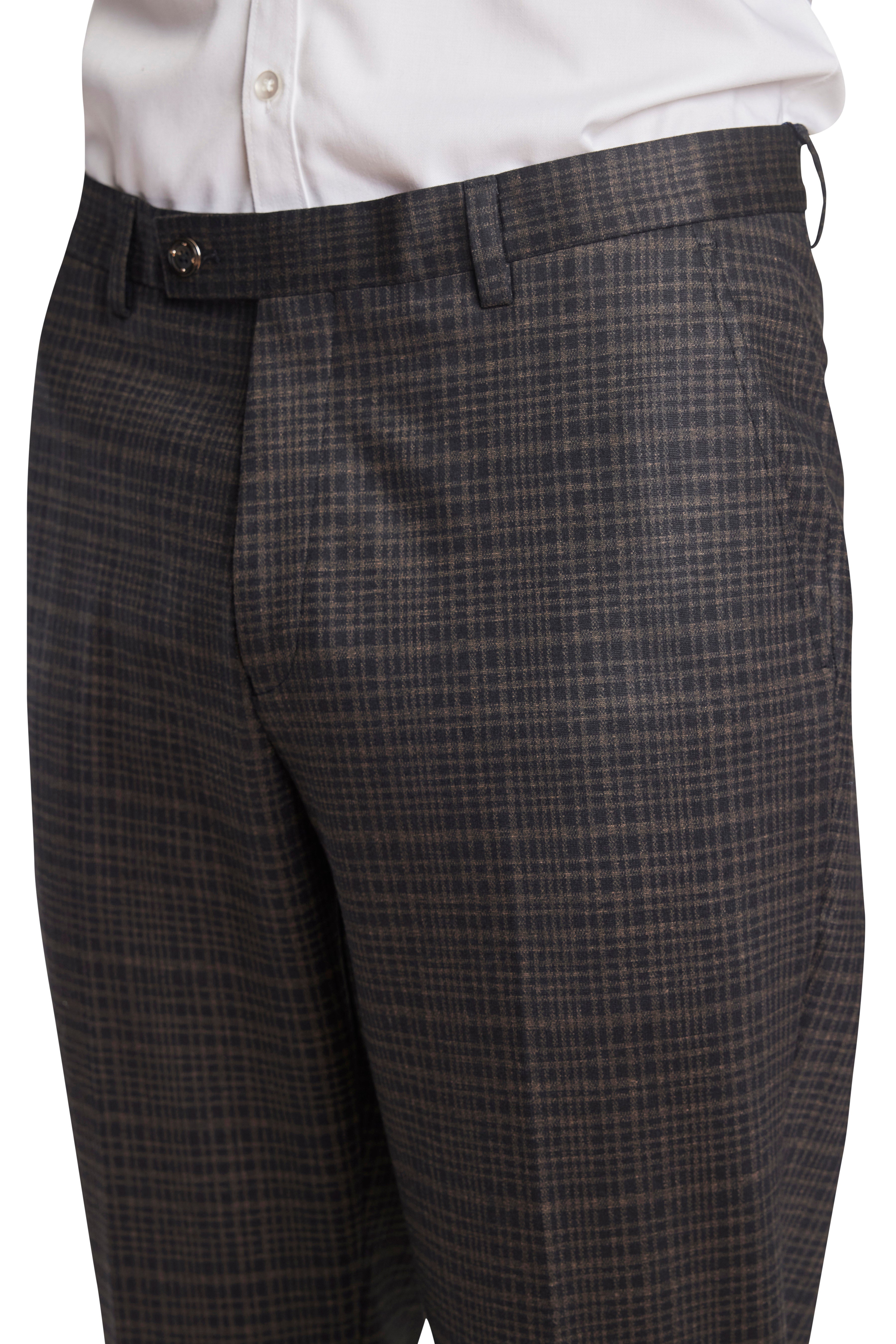 Downing Pants - slim - Brown Black Small Check