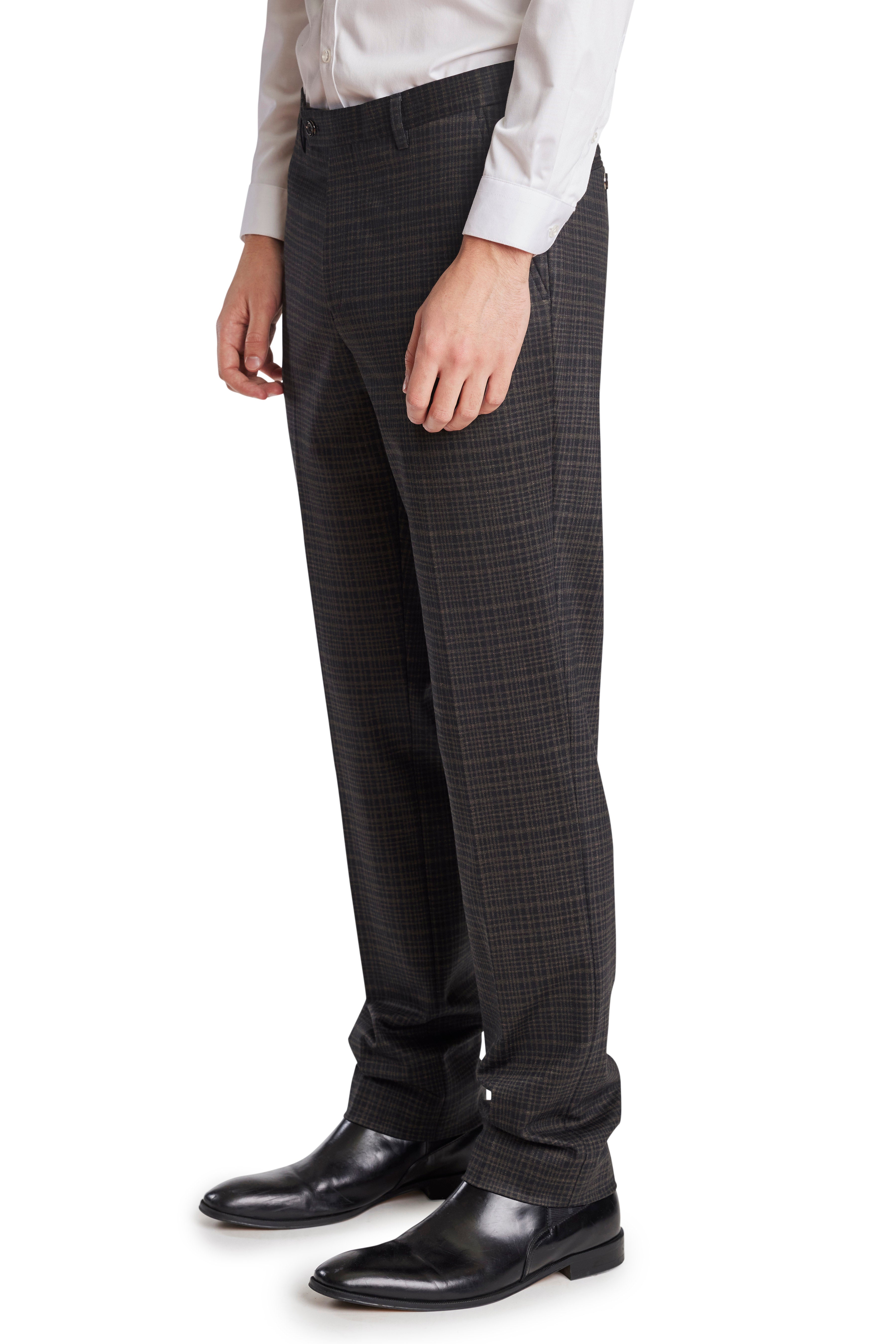 Downing Pants - slim - Brown Black Small Check