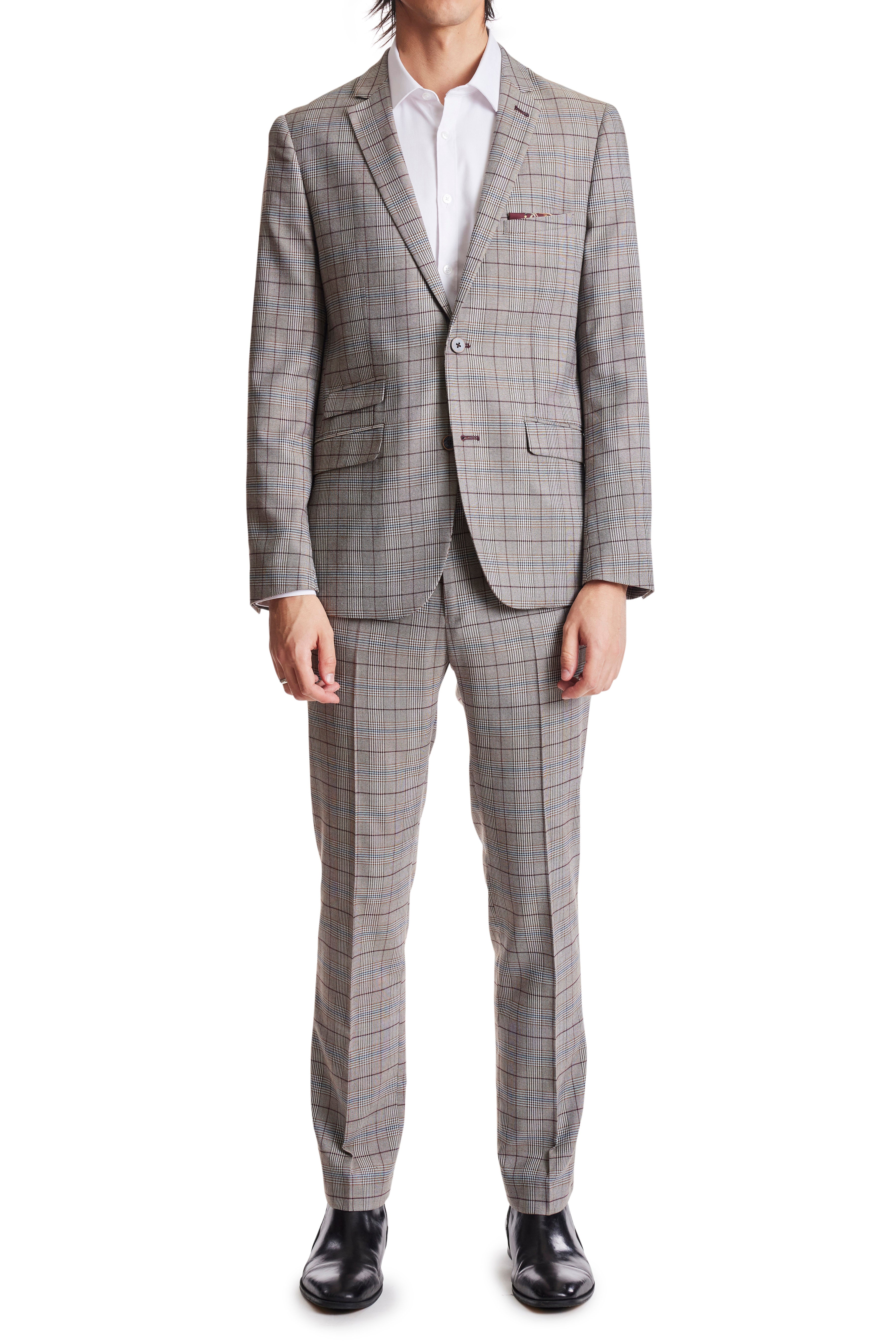 Dover Notch Jacket - slim - Tawny Blue Burg Check