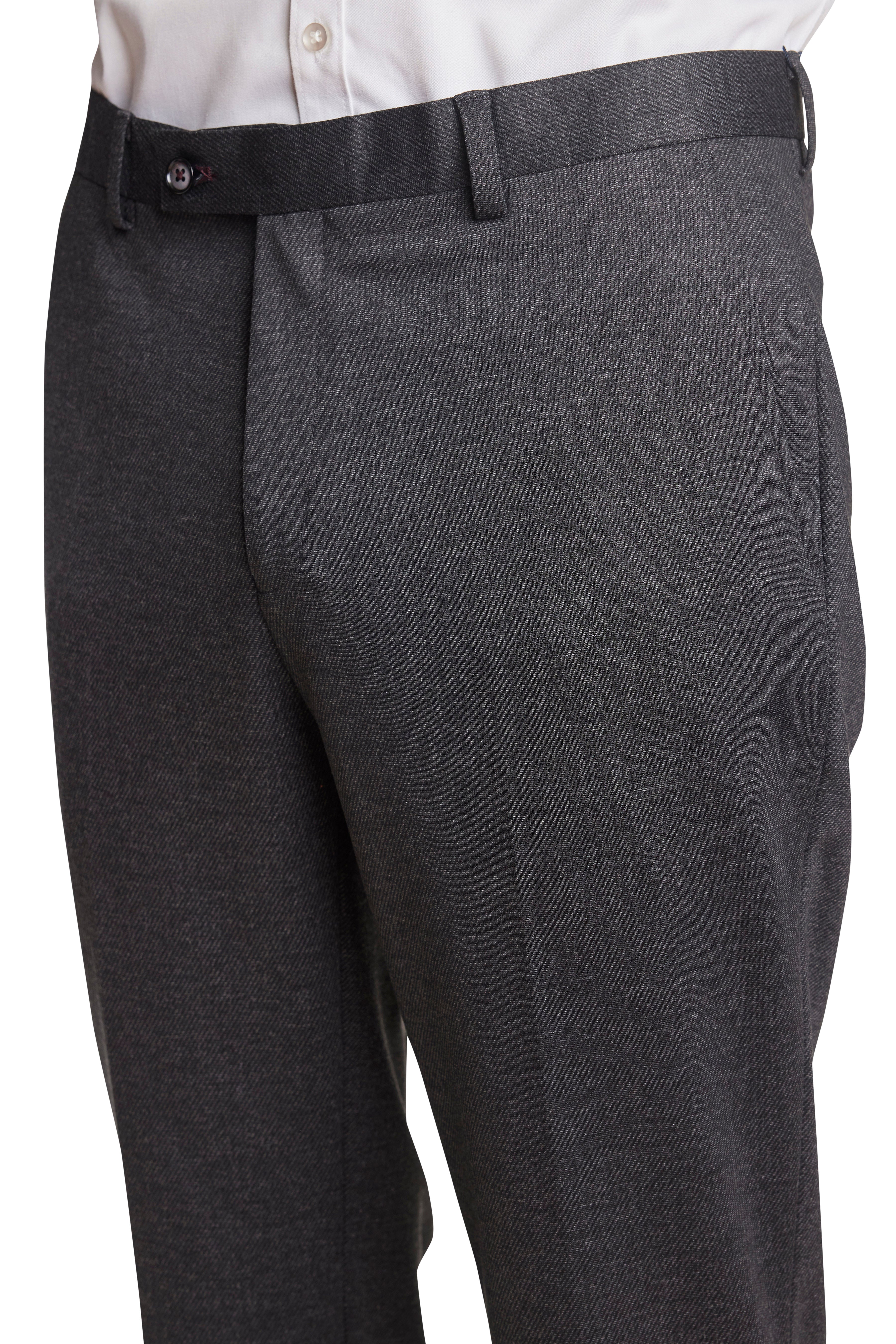 Downing Pkt Trim Pants - slim - Charcoal Knit