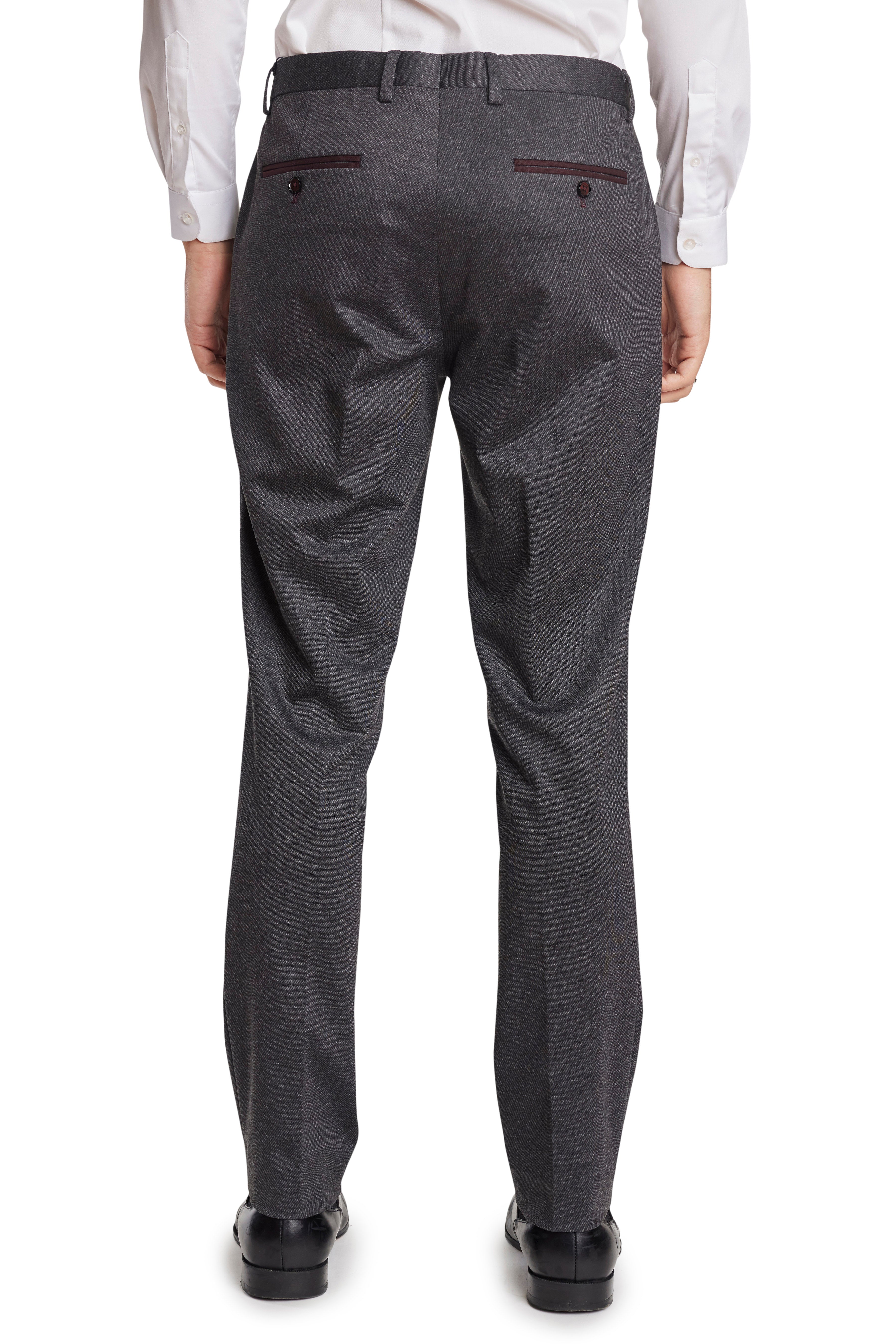 Downing Pkt Trim Pants - slim - Charcoal Knit