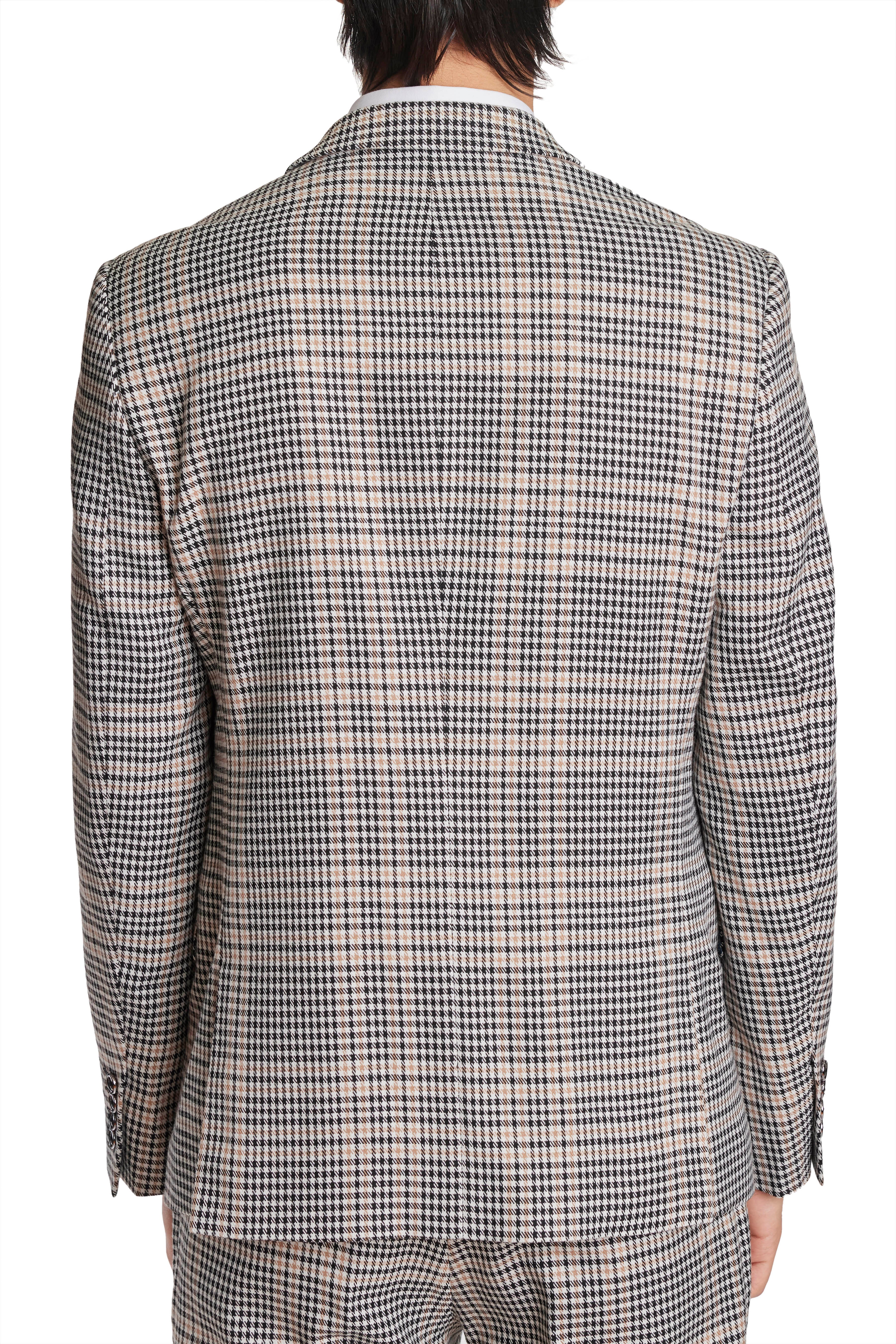 Ashton Peak Jacket - slim - Black Tan Houndstooth