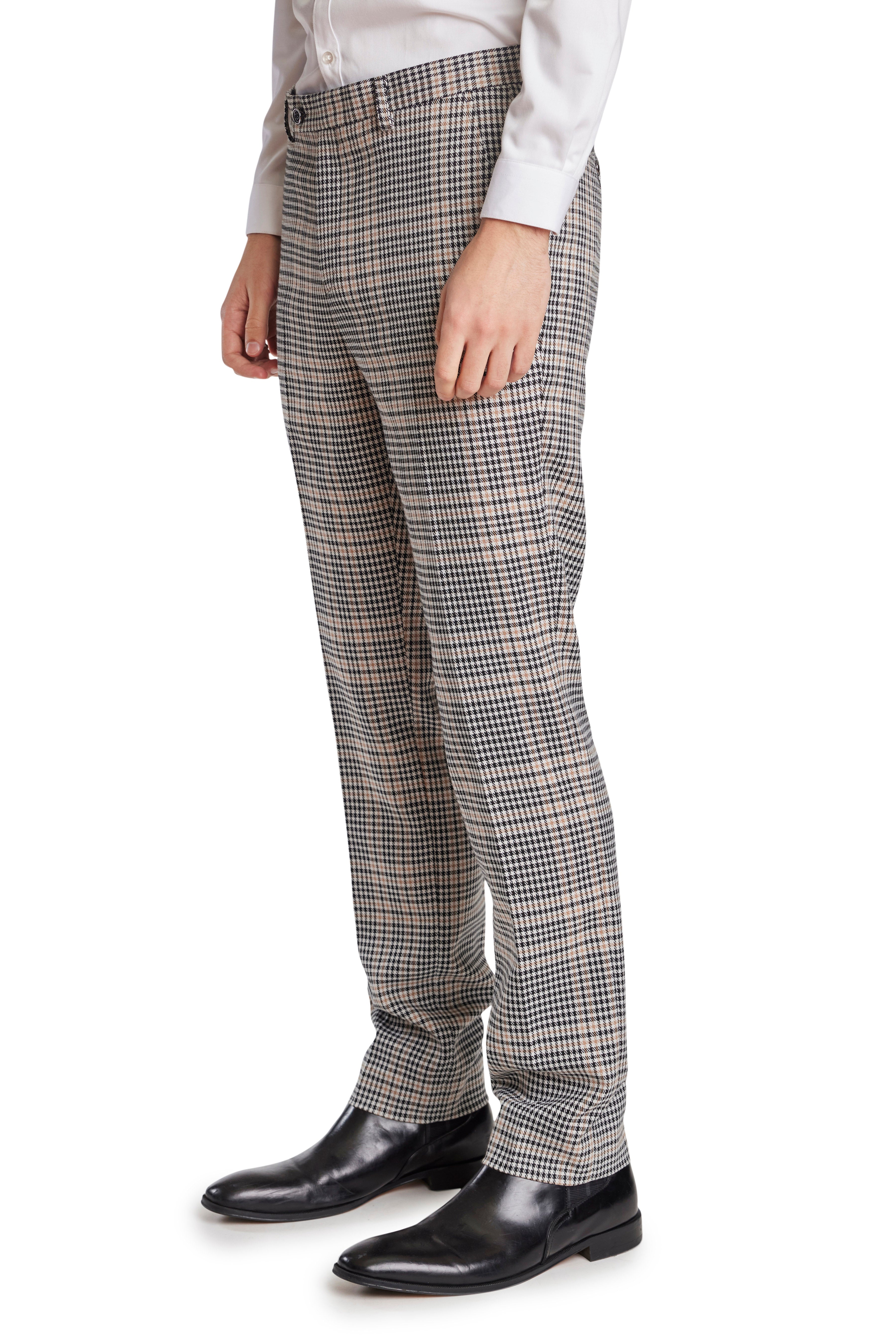 Downing Pants - slim - Black Tan Houndstooth – Paisley & Gray