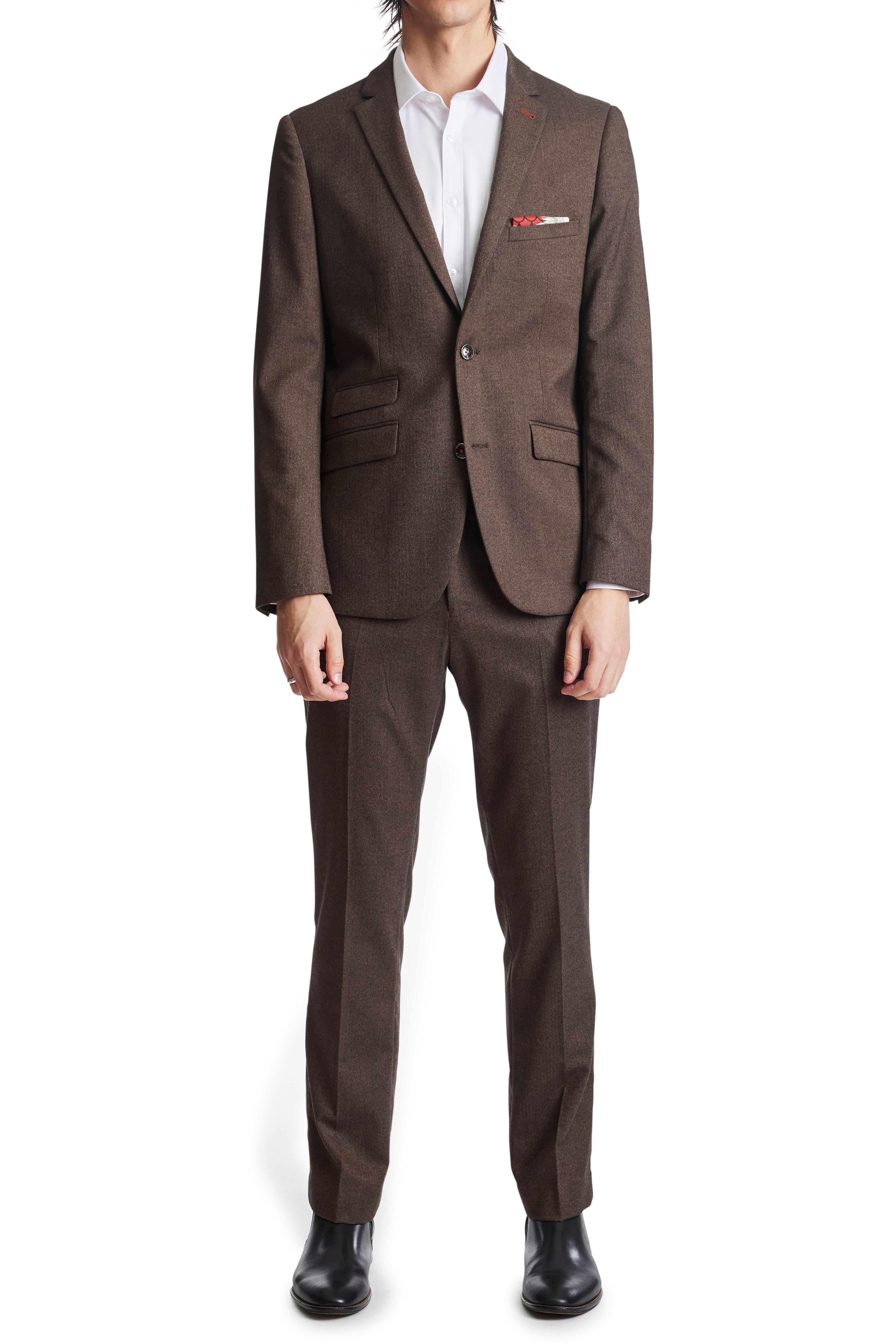 Downing Pants - slim - Coco Herringbone