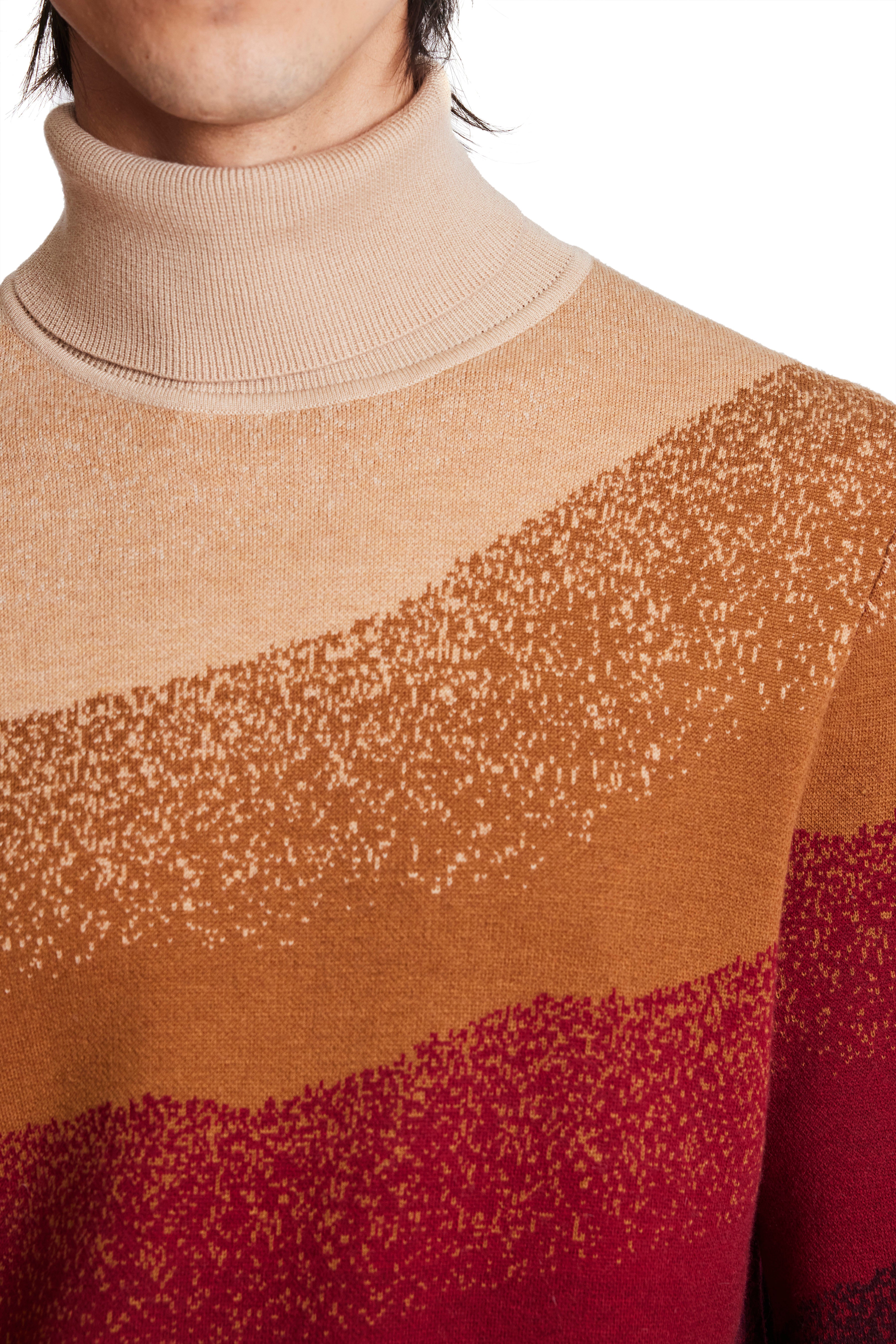 Multi Light Weight Turtleneck - Caramel Apple