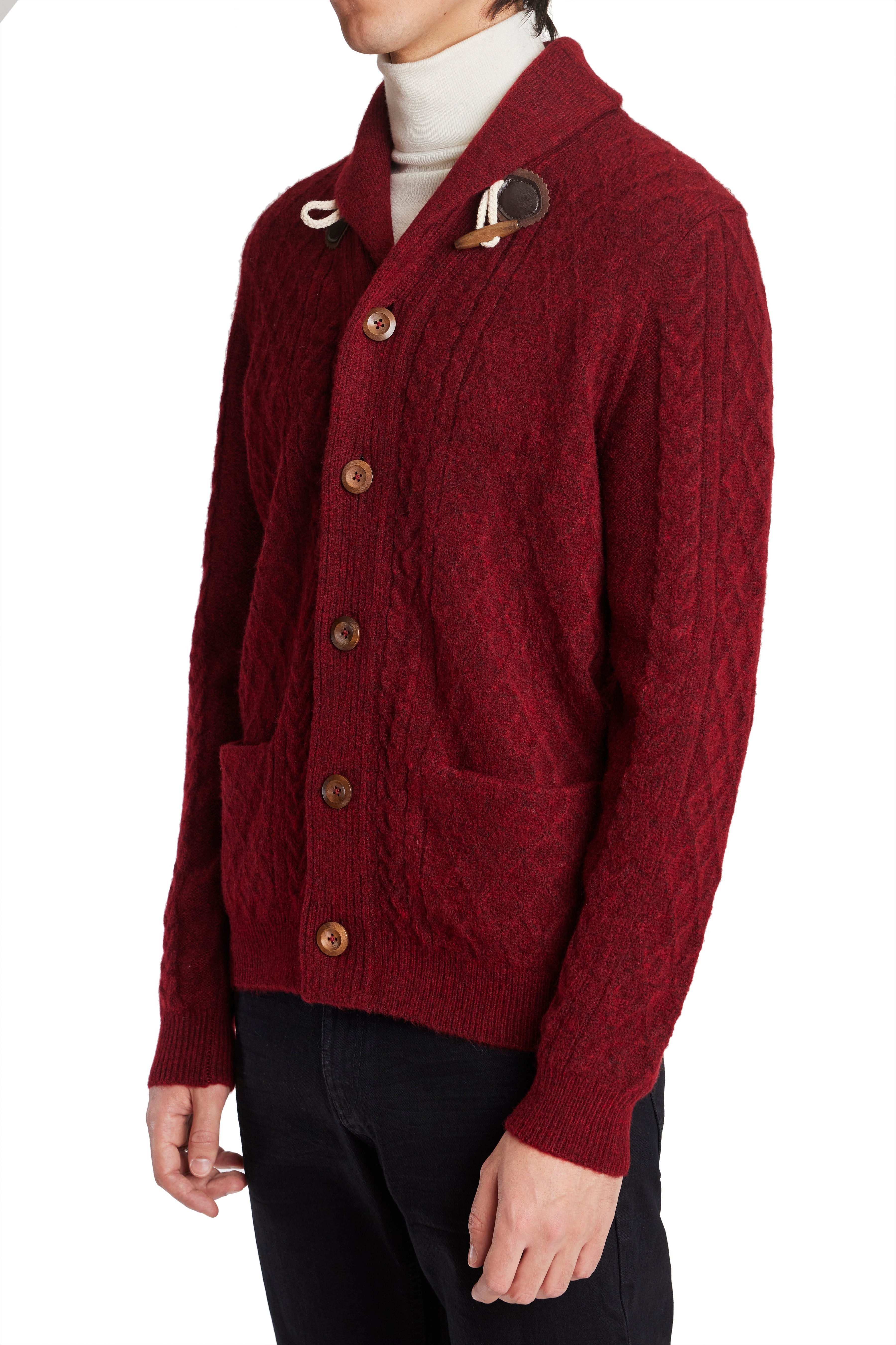 Toggle Cardigan - Mulled Wine