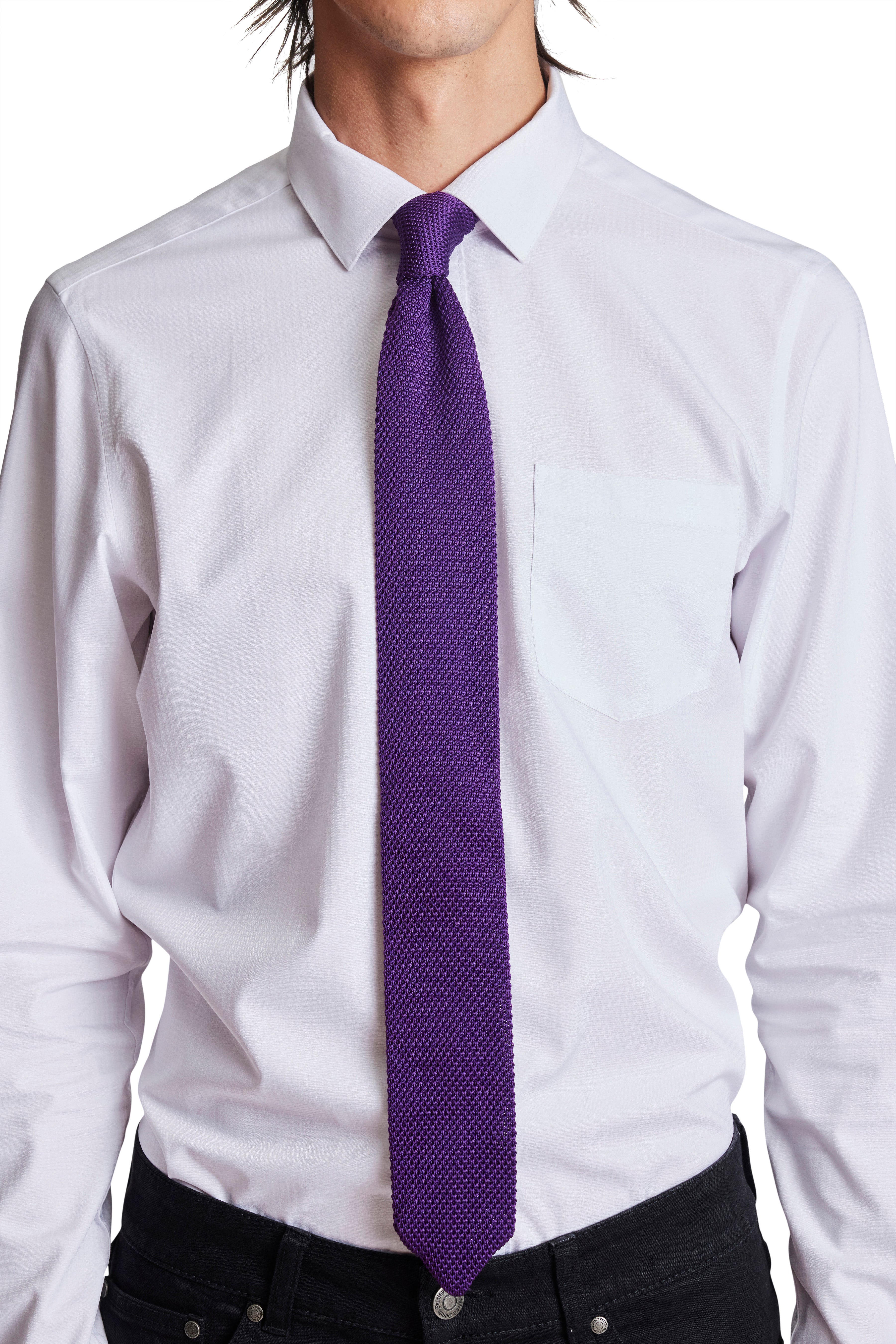 Stanley Knit Tie - Purple Night