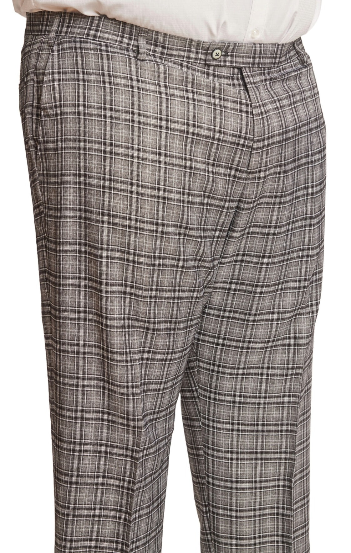 Big & Tall Downing Pants - Grey Black Big Check