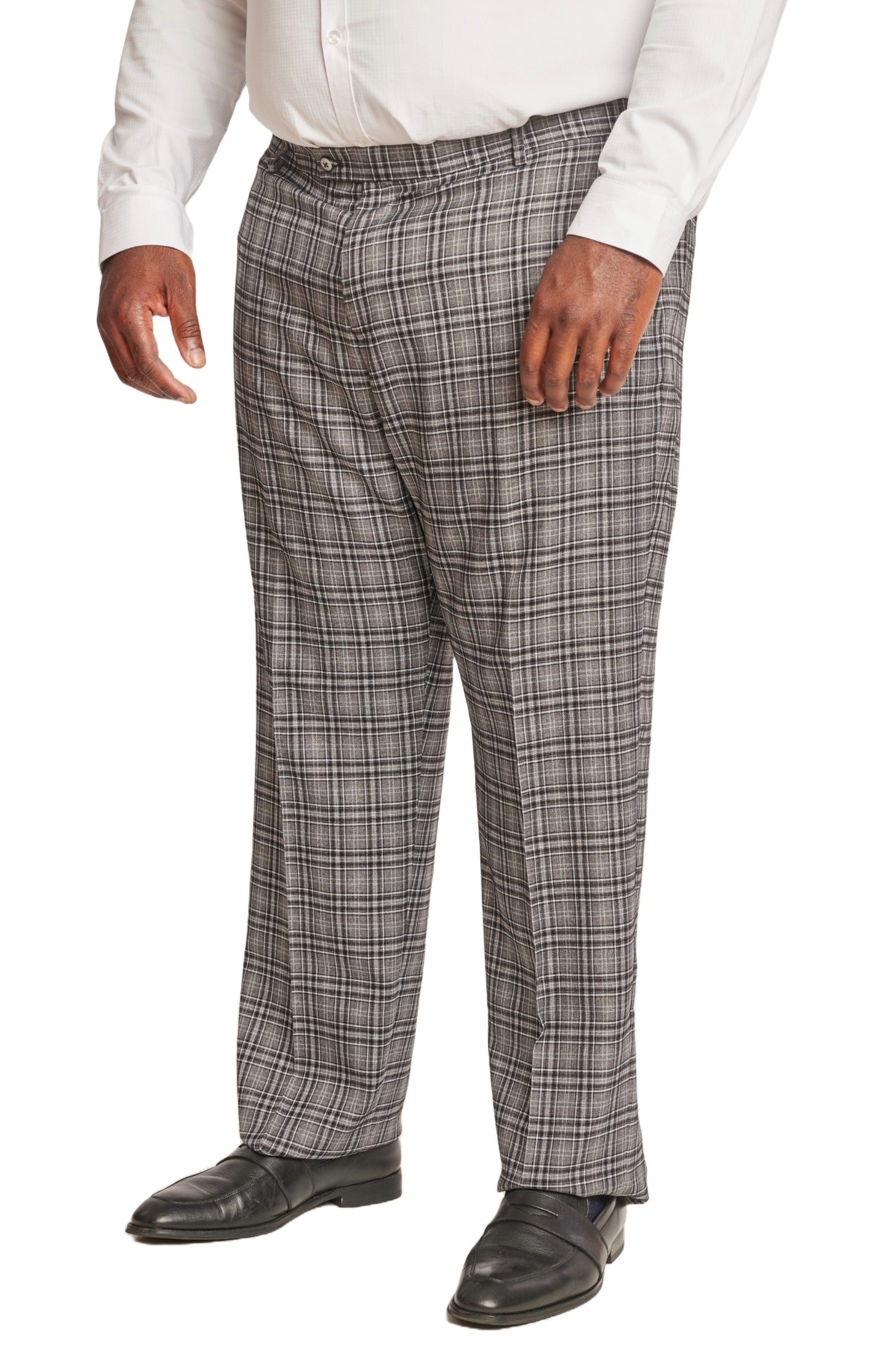 Big & Tall Downing Pants - Grey Black Big Check