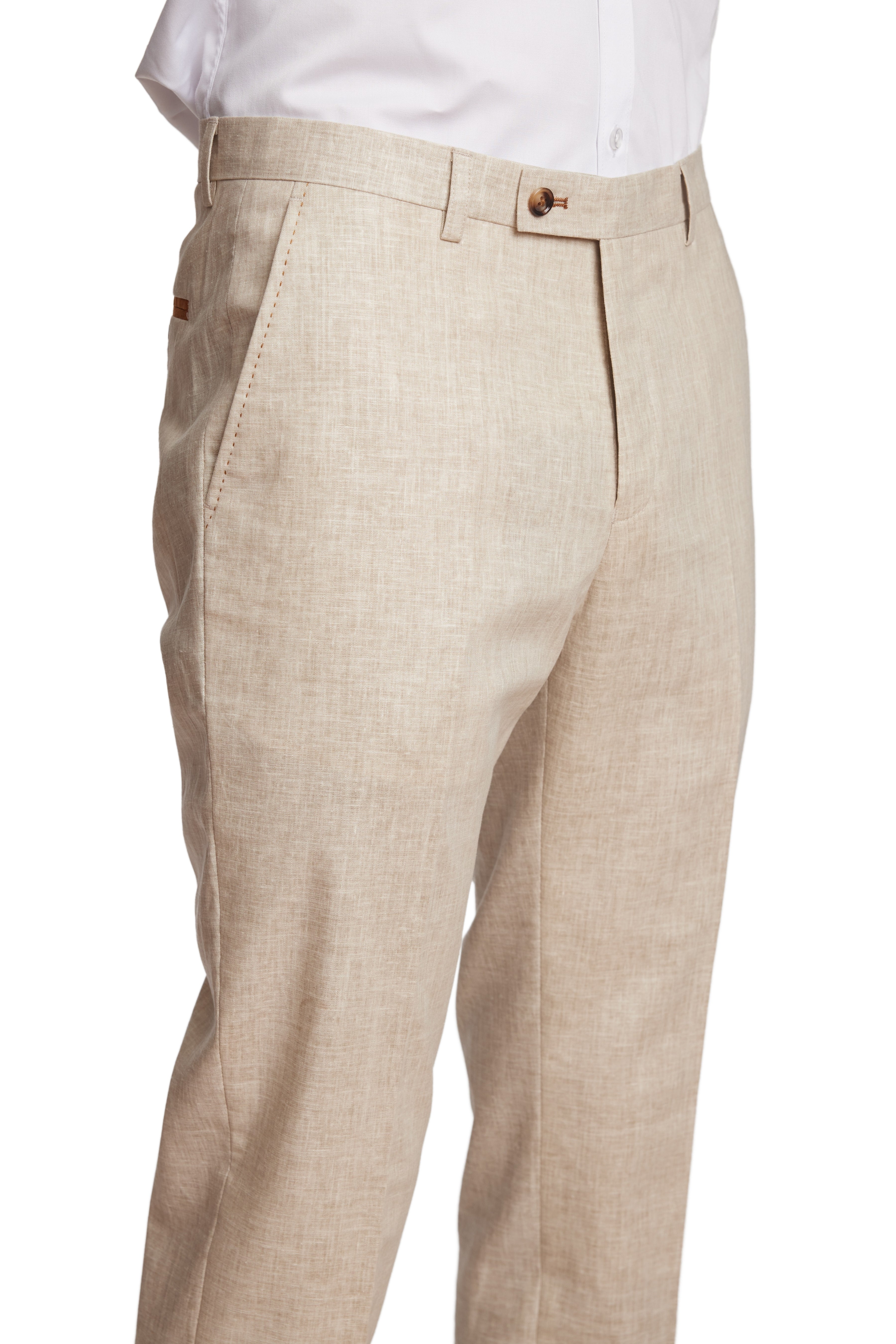 Downing Pants - slim - Tan Linen