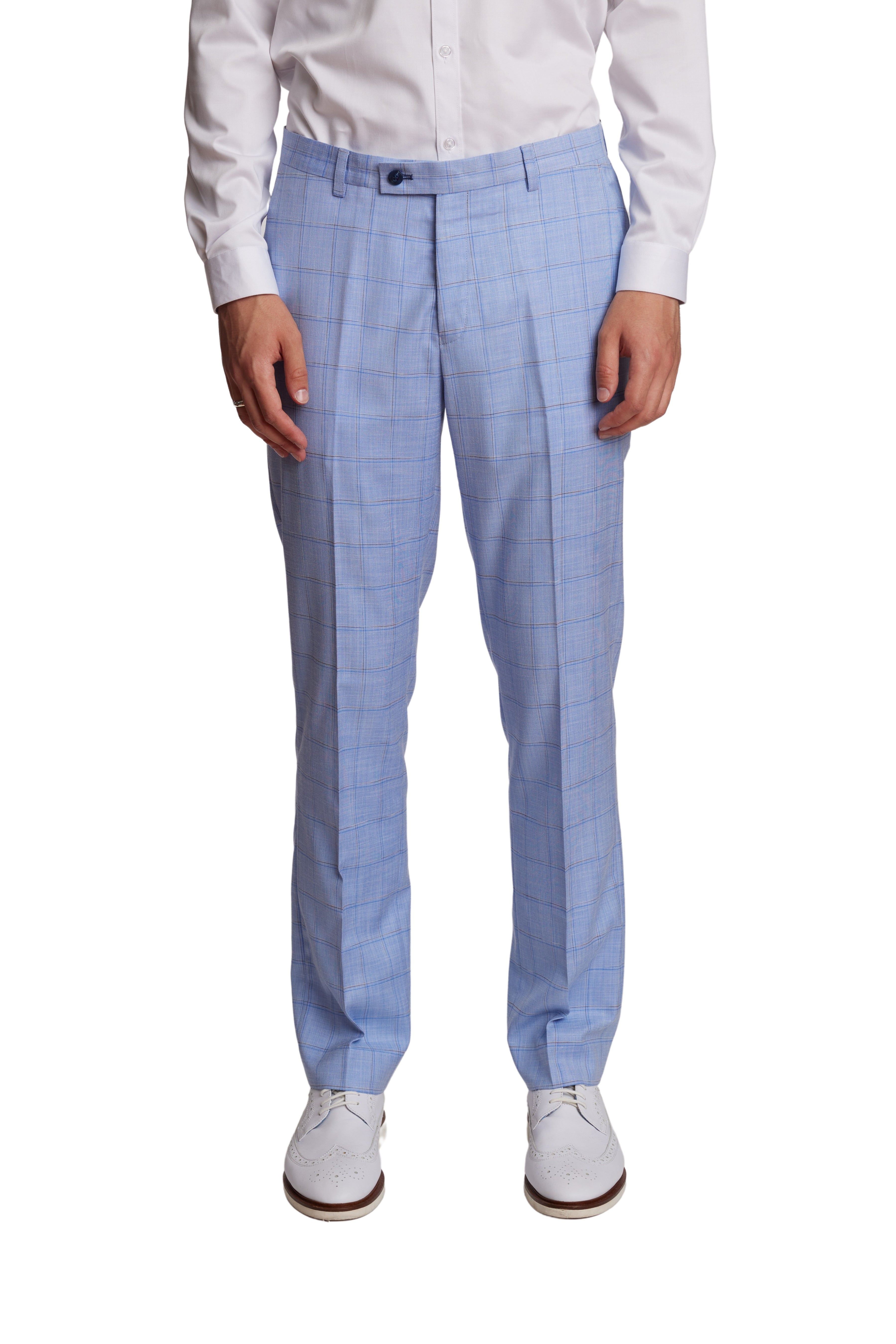 Downing Pants - slim - Blue Double Check