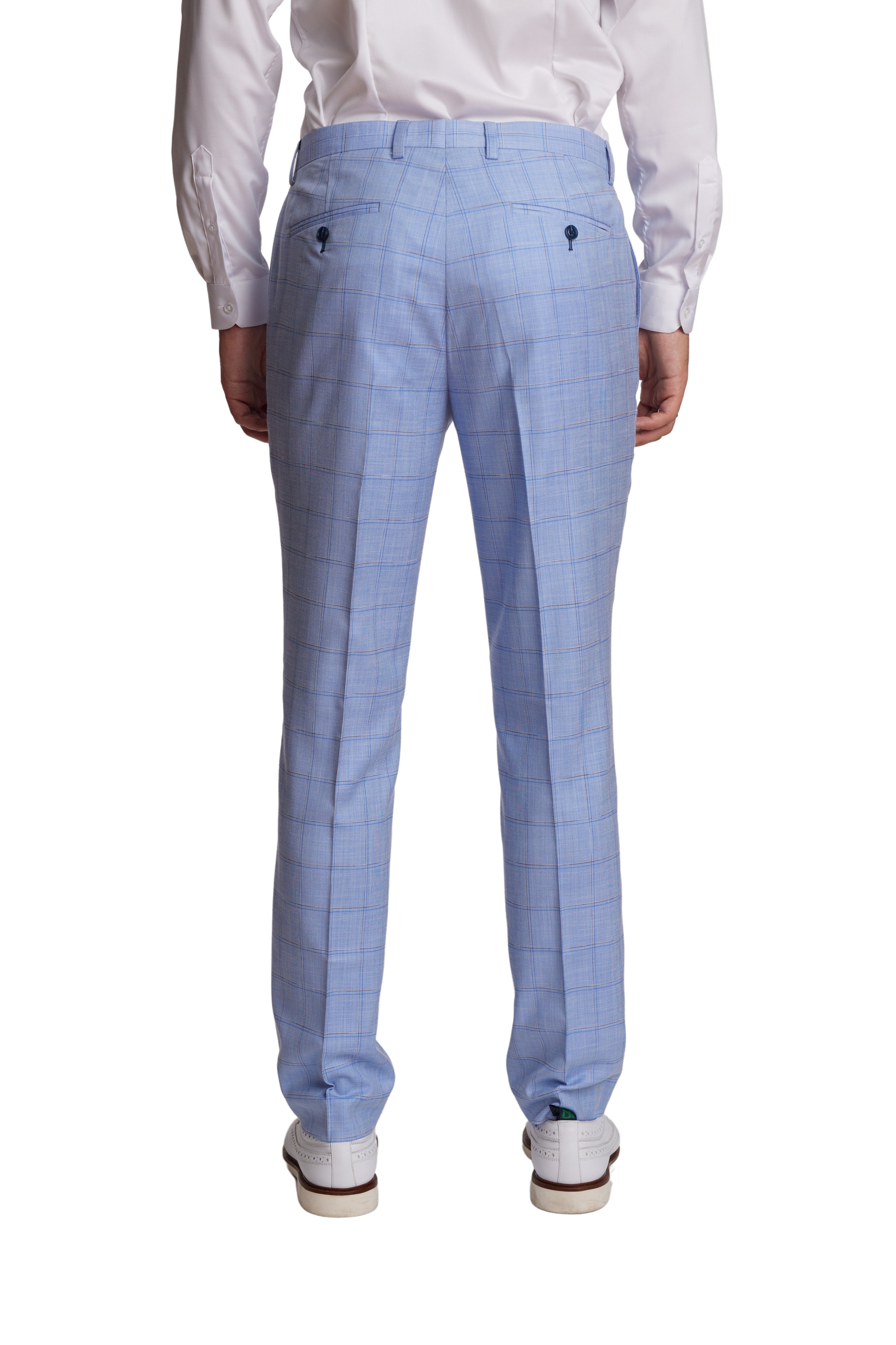 Big & Tall Downing Pants - Blue Double Check