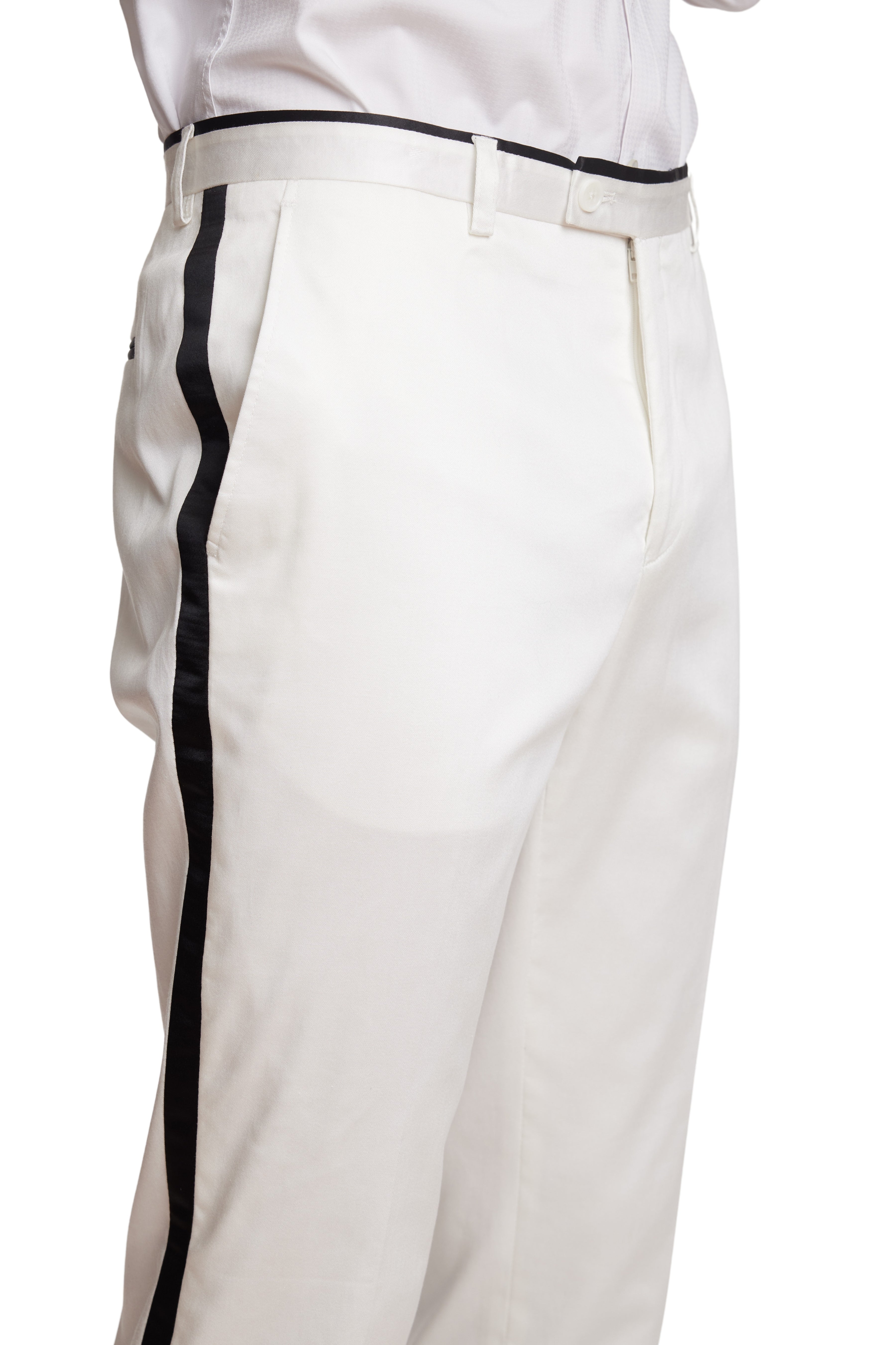 Sloane Tux Pants - slim - Soft White