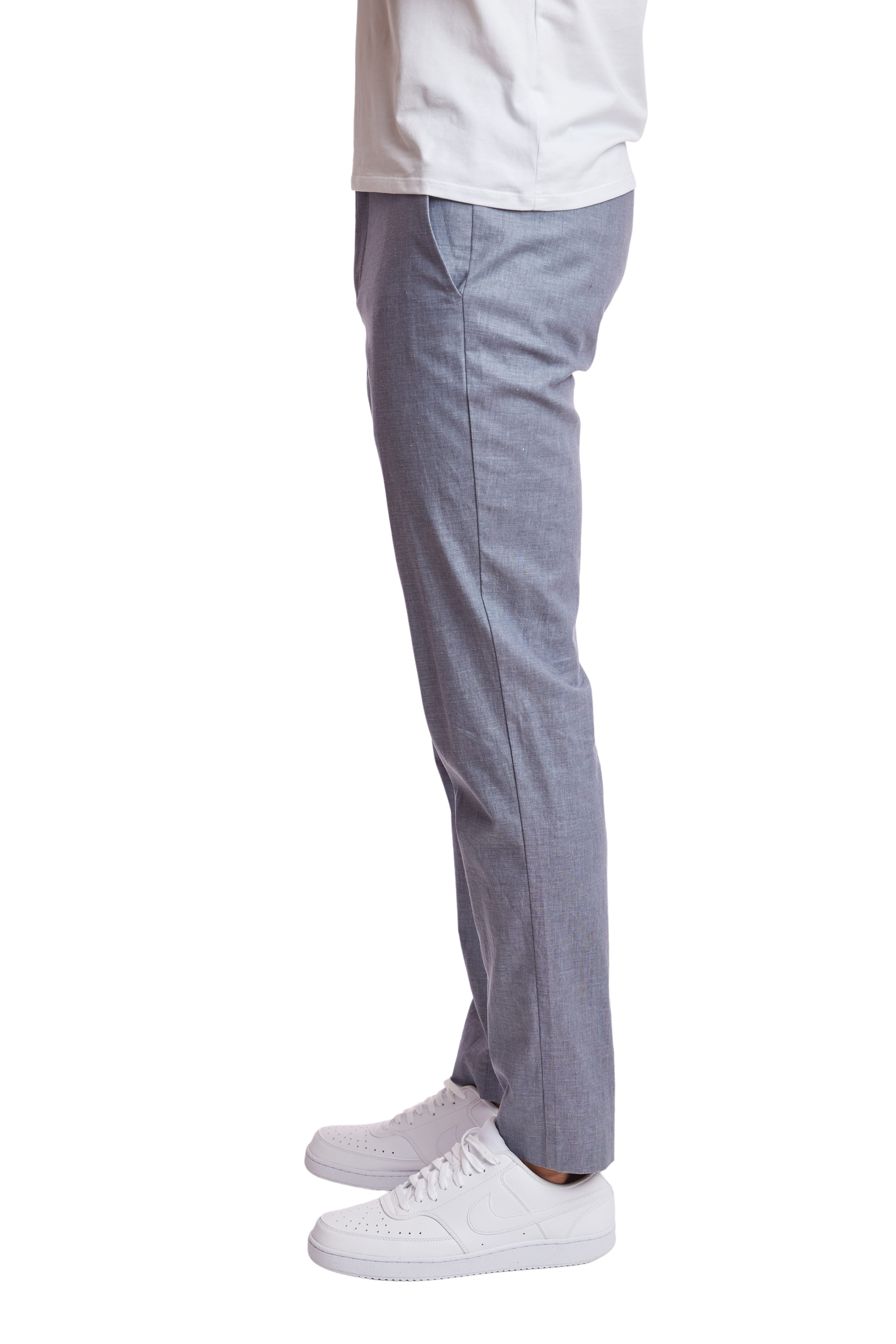 Carlton Chino Pants - slim - Steel Linen