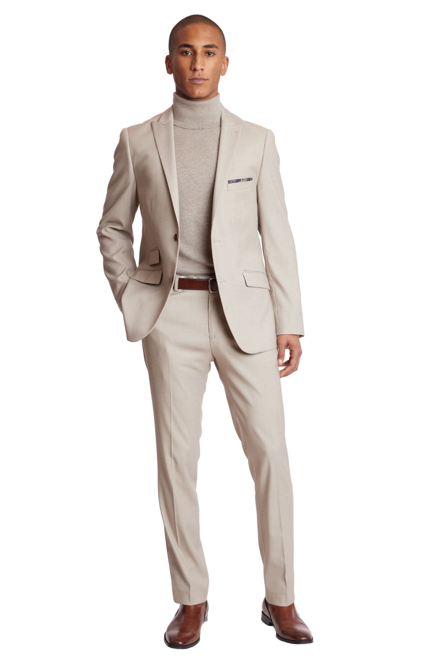 Ashton Peak Jacket - slim - Oatmeal Melange