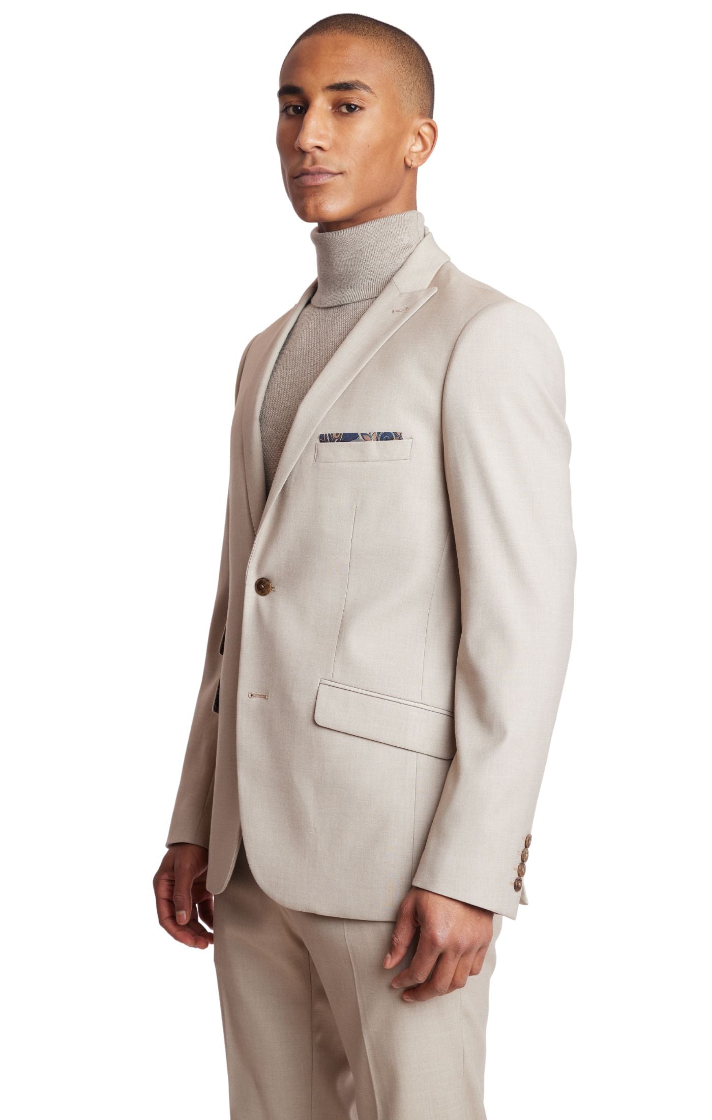 Ashton Peak Jacket - slim - Oatmeal Melange