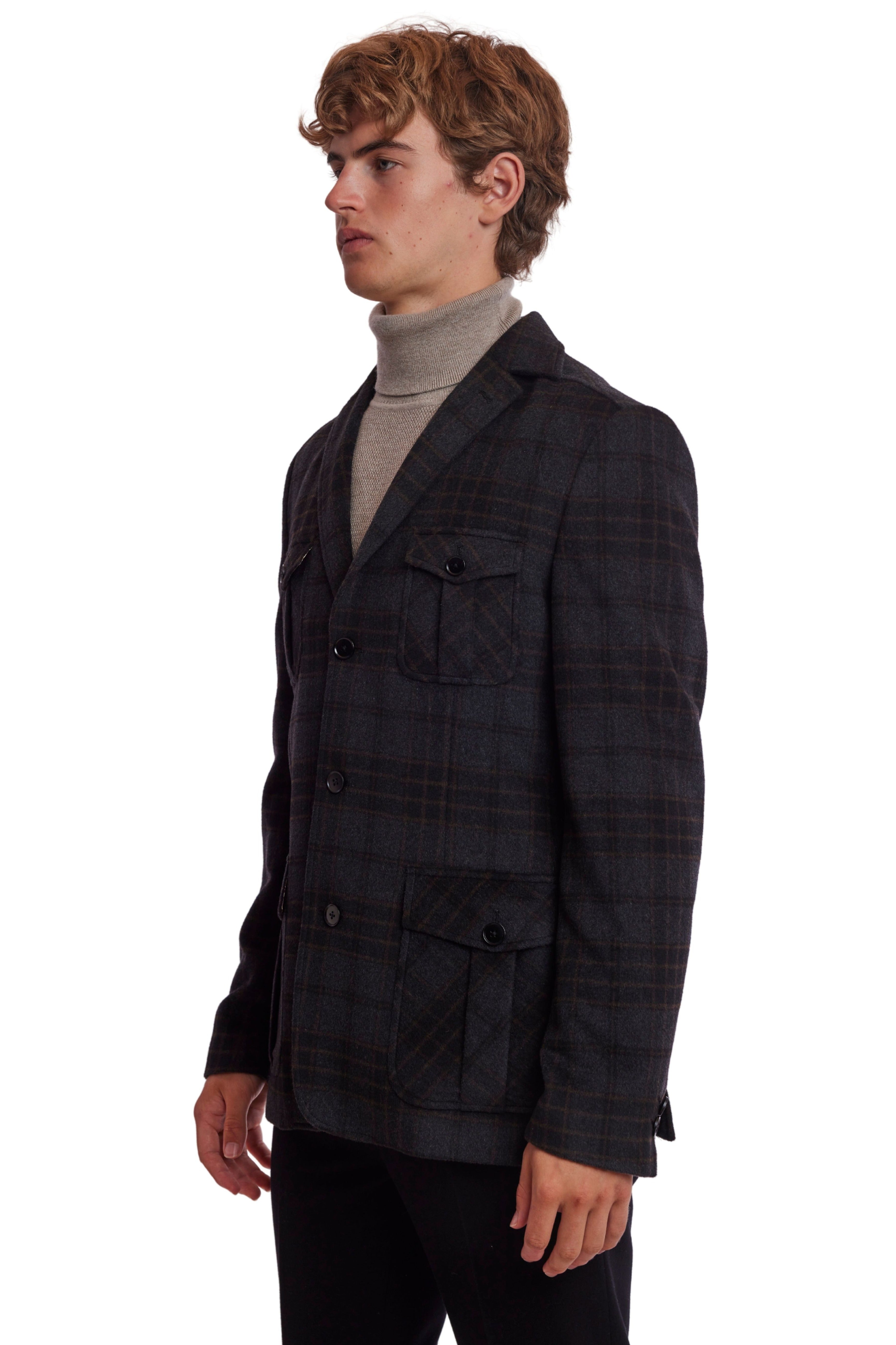 Utility Blazer - slim - Char Brown Soft Touch