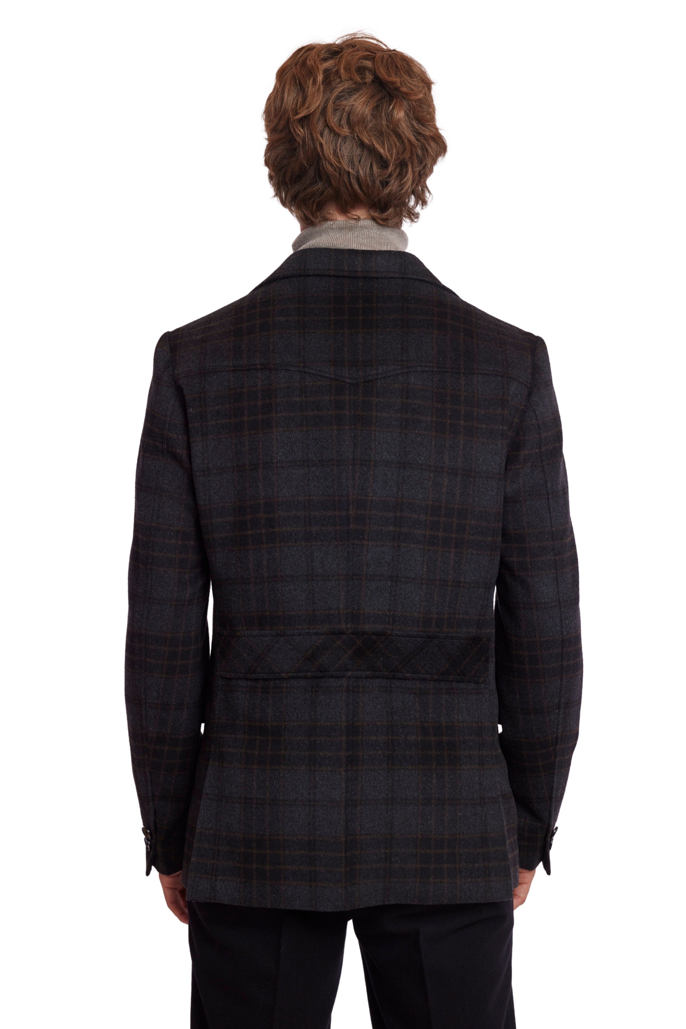 Utility Blazer slim Char Brown Soft Touch