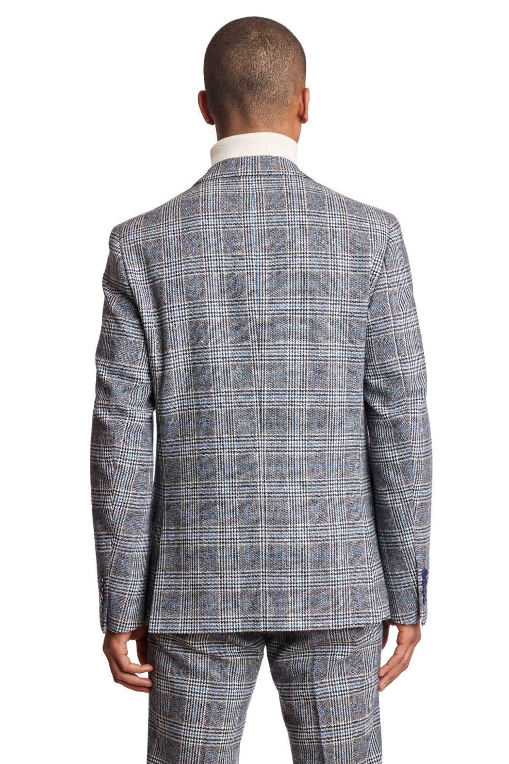 Dover Notch Jacket - slim - Black Arctic Blue Check