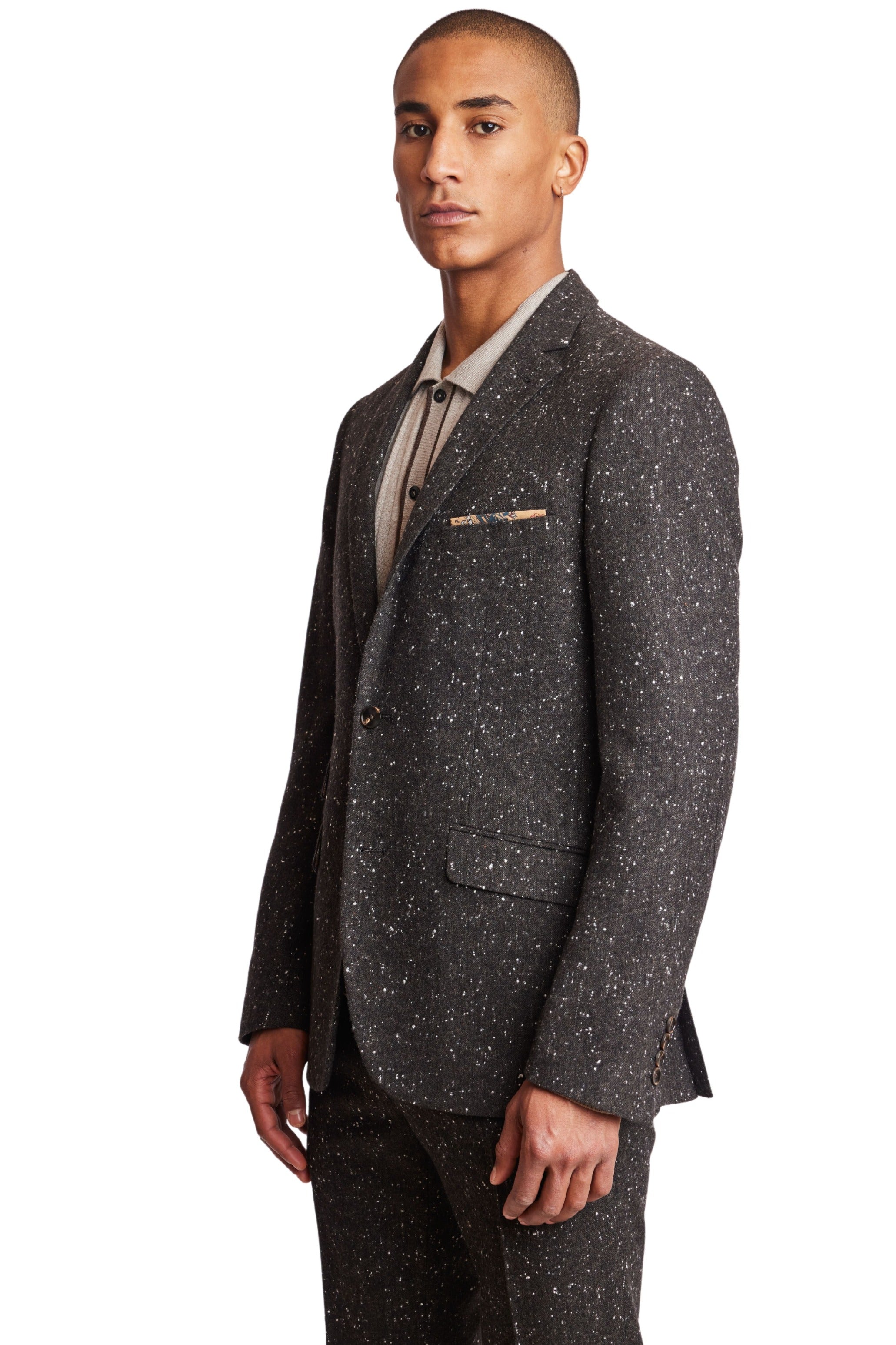 Dover Notch Jacket - slim - Chocolate Fleck Donegal