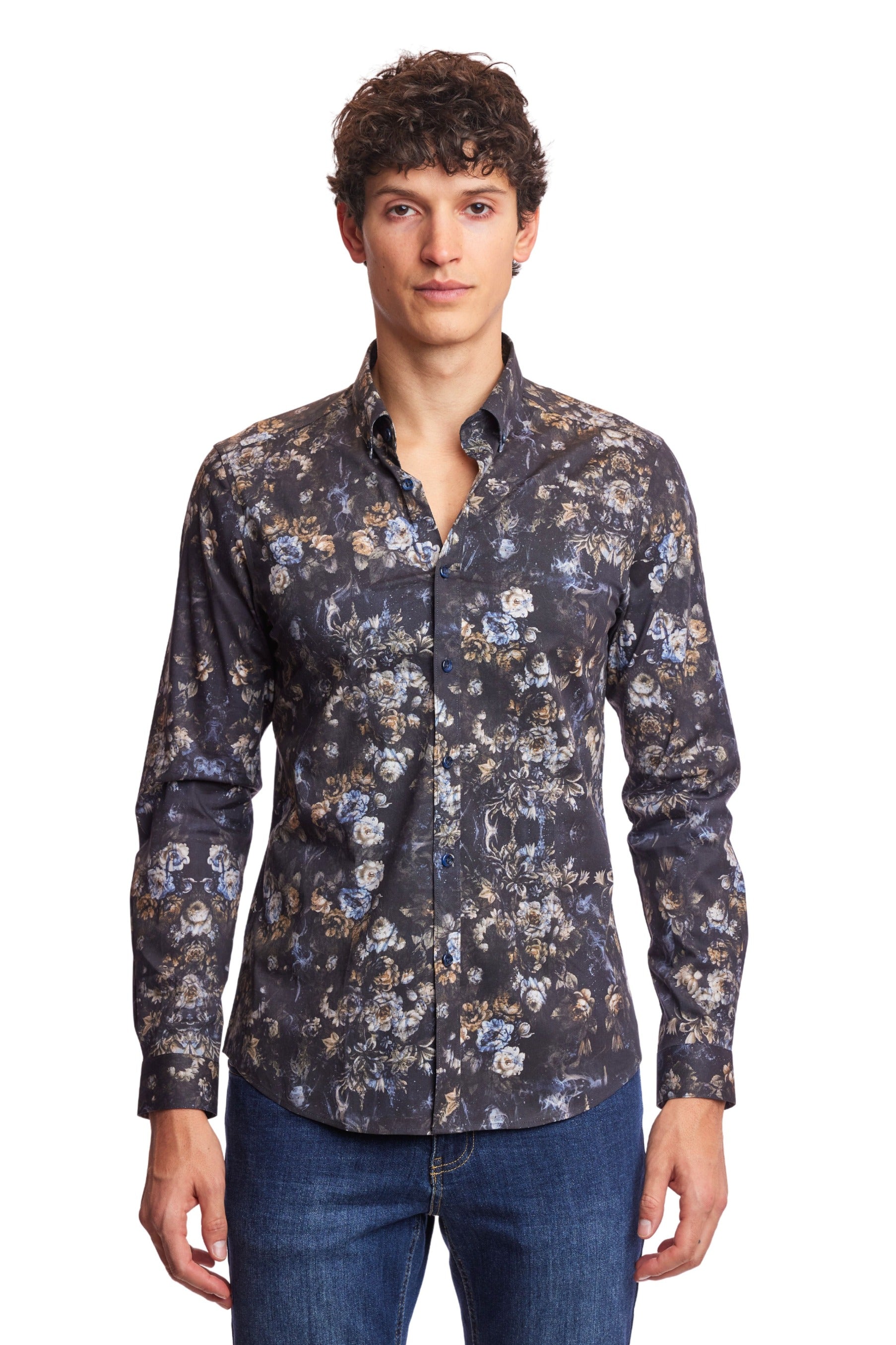 Brian Button Down Shirt - Mystic Night