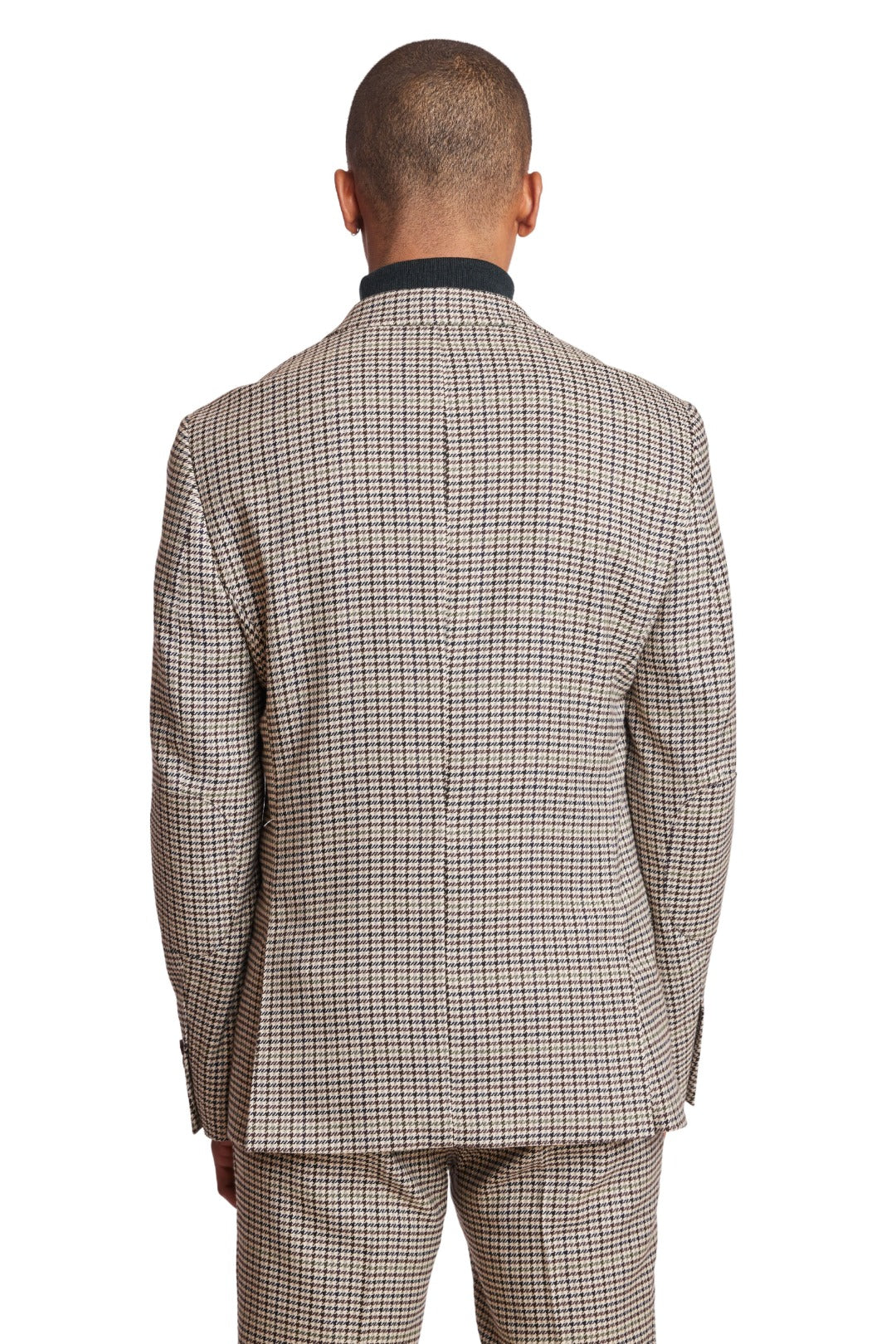 Ashton Peak Jacket - slim - Brown Green Houndstooth