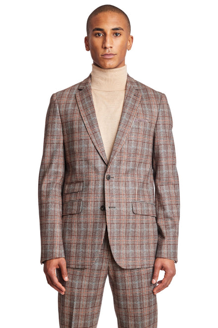 Paisley and Gray Suit Navy main image 1