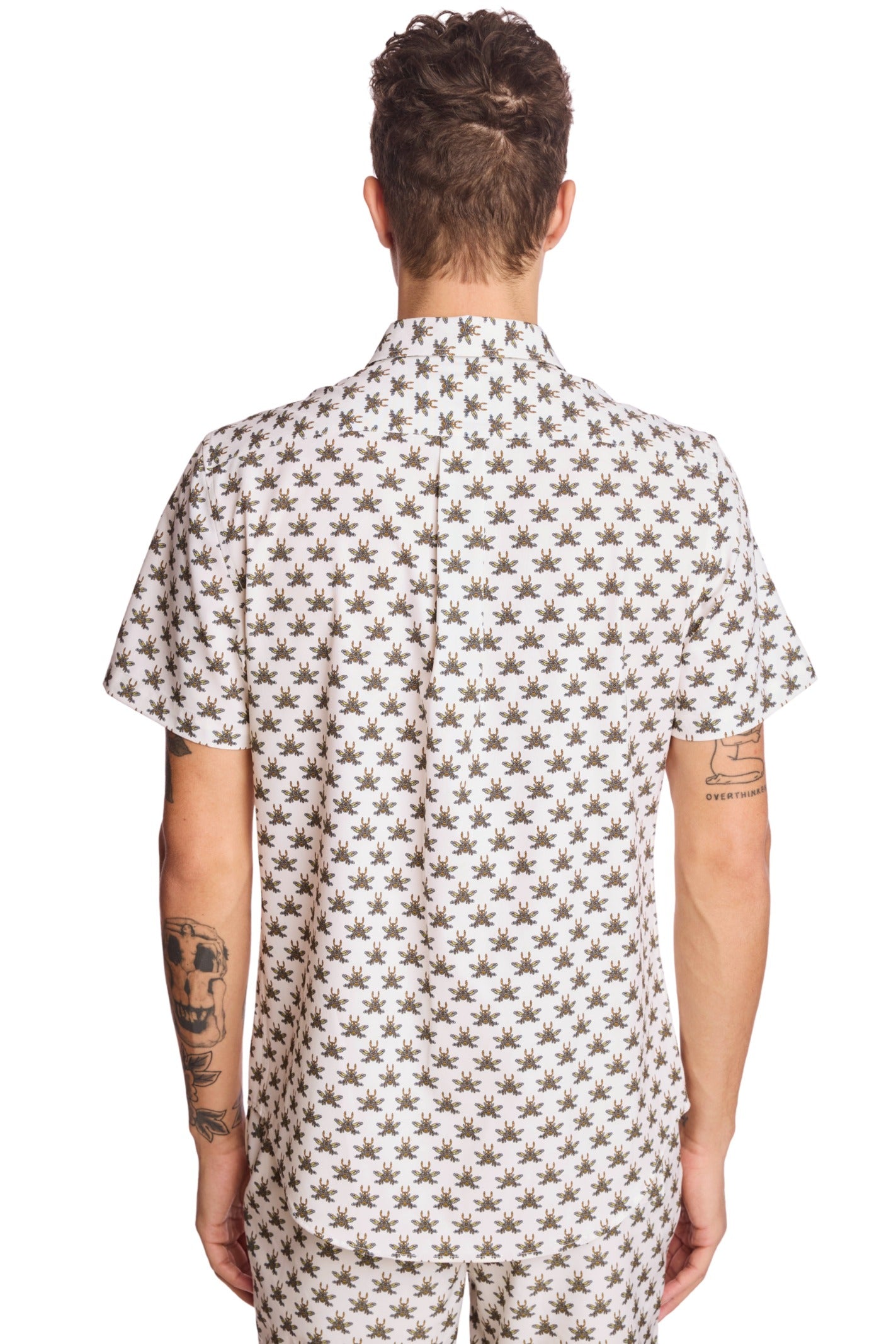 Gilby Swim Shirt - White Bees
