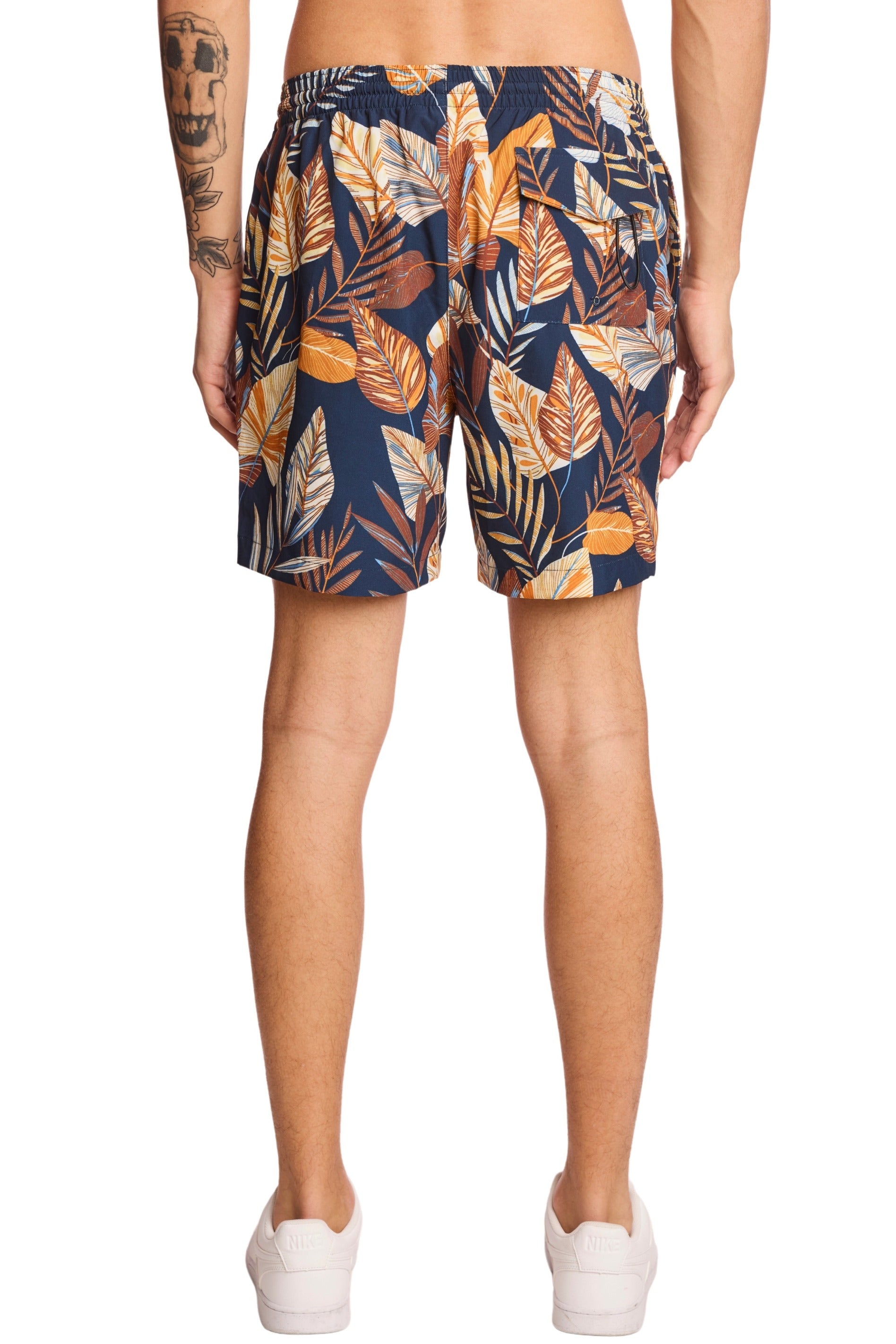 Gilligan Swim Trunks - Navy Lt Blue Yellow