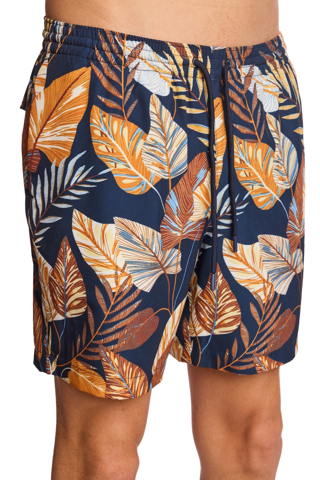Gilligan Swim Trunks - Navy Lt Blue Yellow