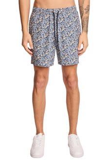  Gilligan Swim Trunks - Brown Blue Floral