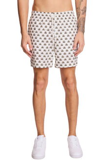  Gilligan Swim Trunks - White Bees