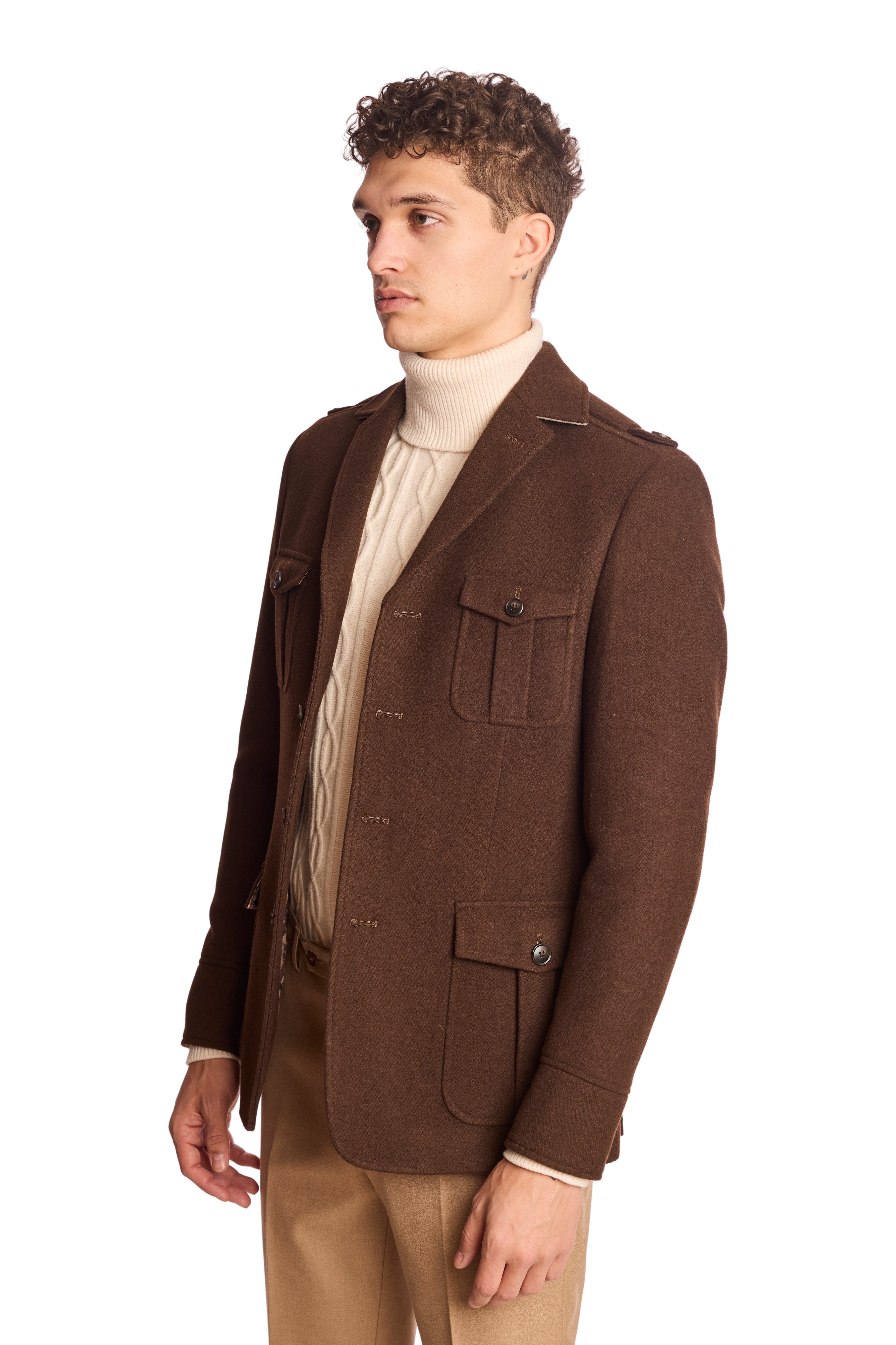 Utility Jacket - Chocolate Brown