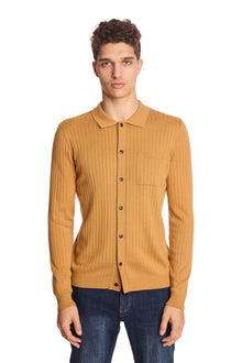  Full Placket Polo - Peanut Butter