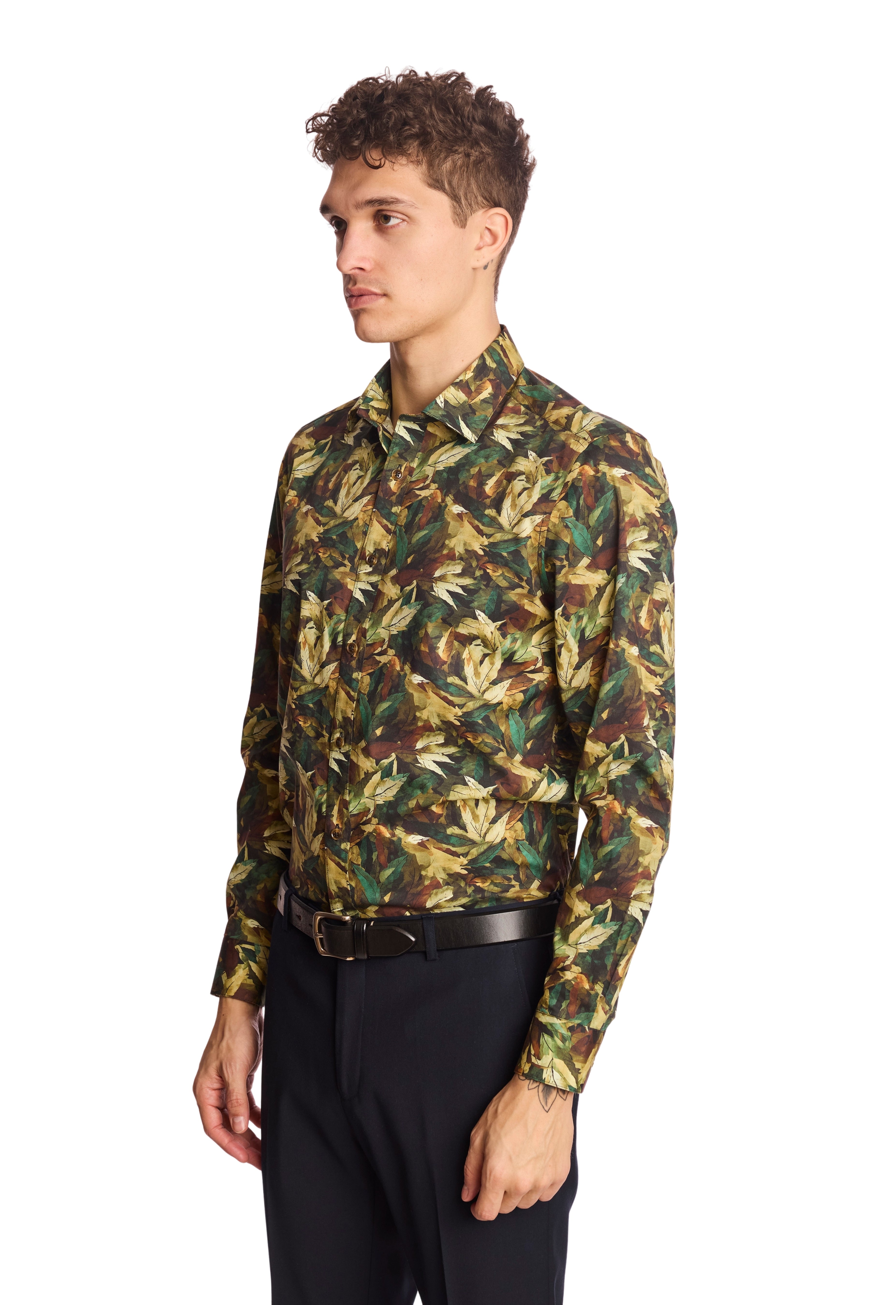 Samuel Spread Collar Shirt - Autumn Leaves