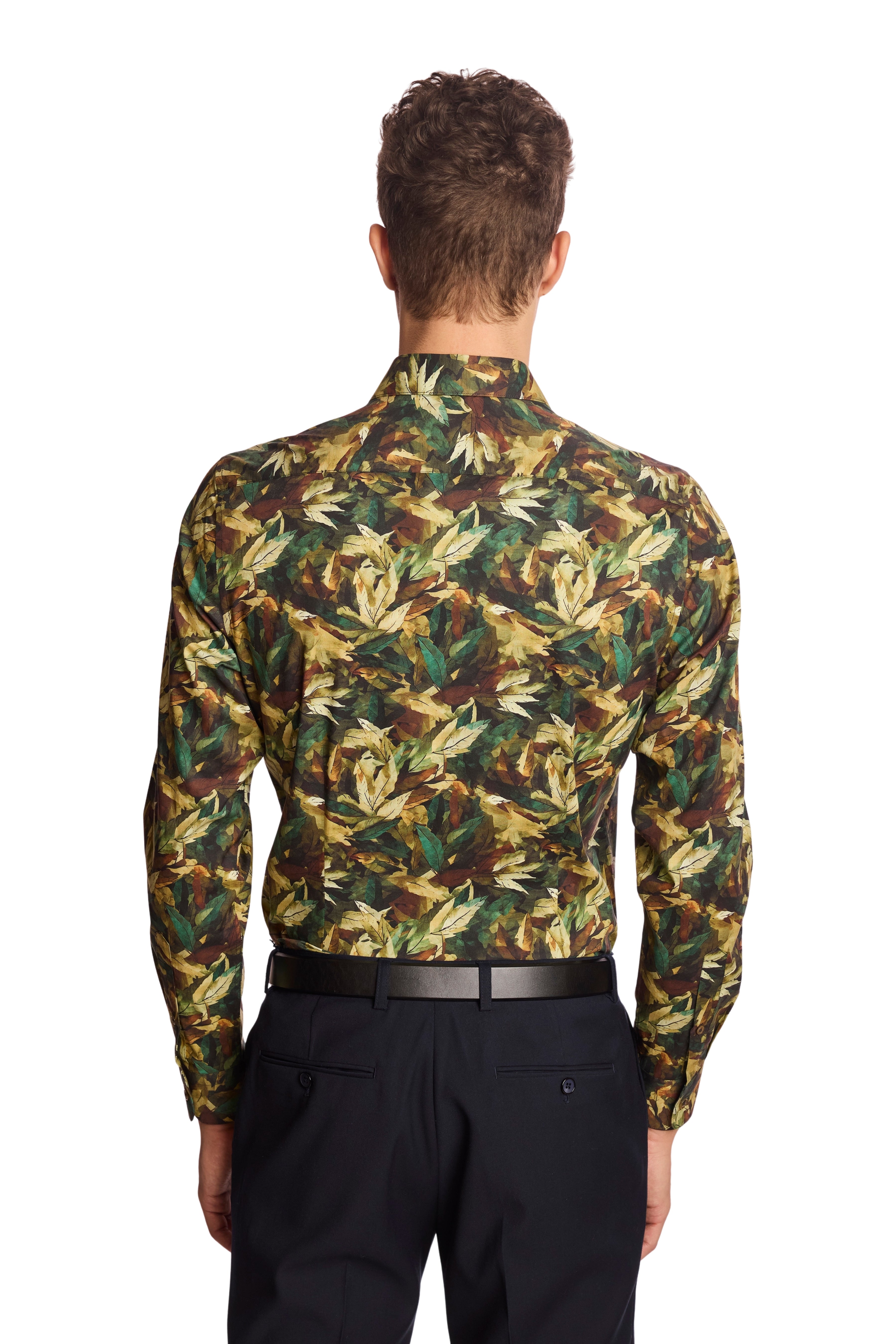 Samuel Spread Collar Shirt - Autumn Leaves