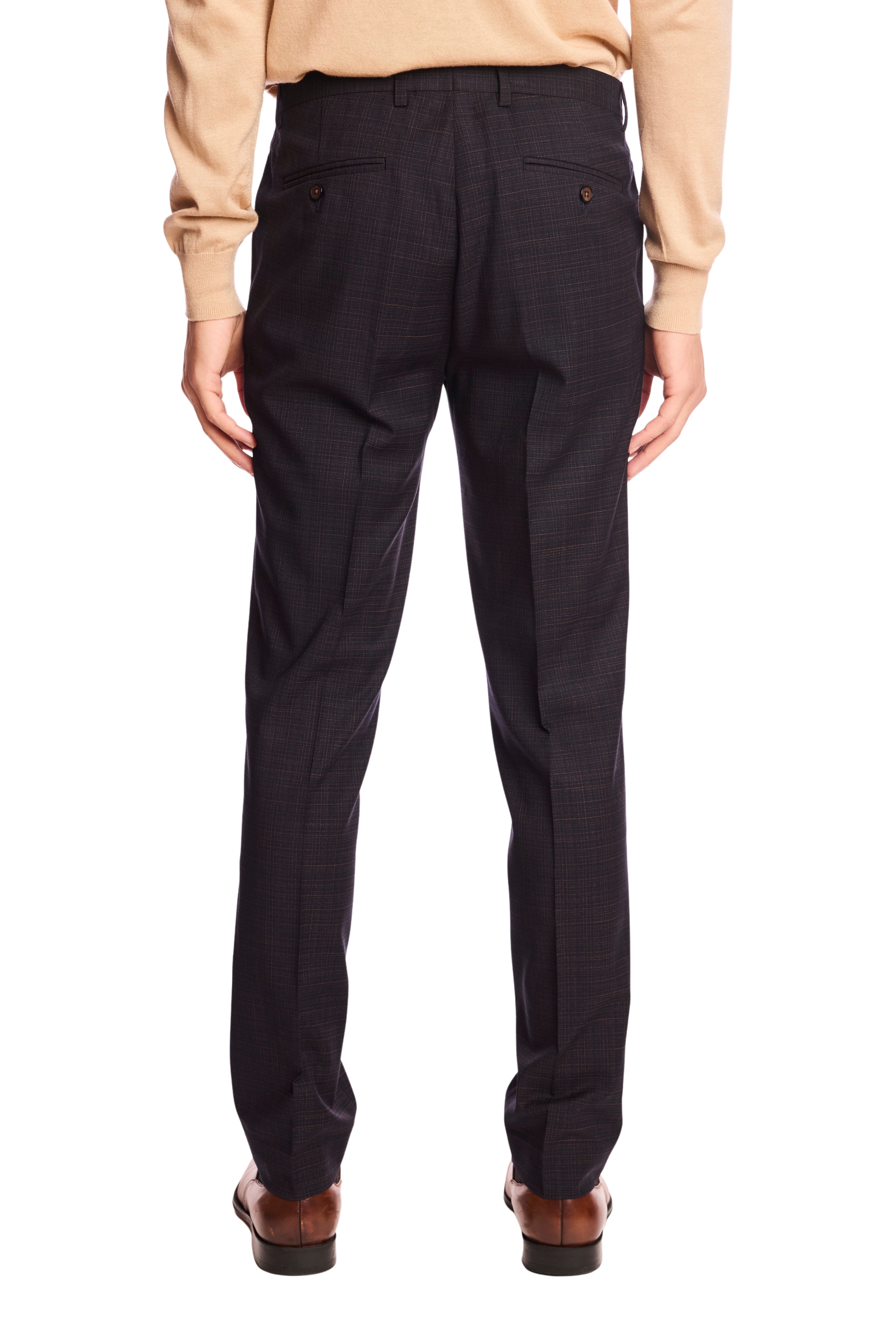 Downing pants - slim - Blue Camel Grid