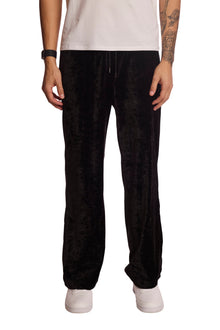 Velvet Wide Leg Sweatpants - Black Velvet