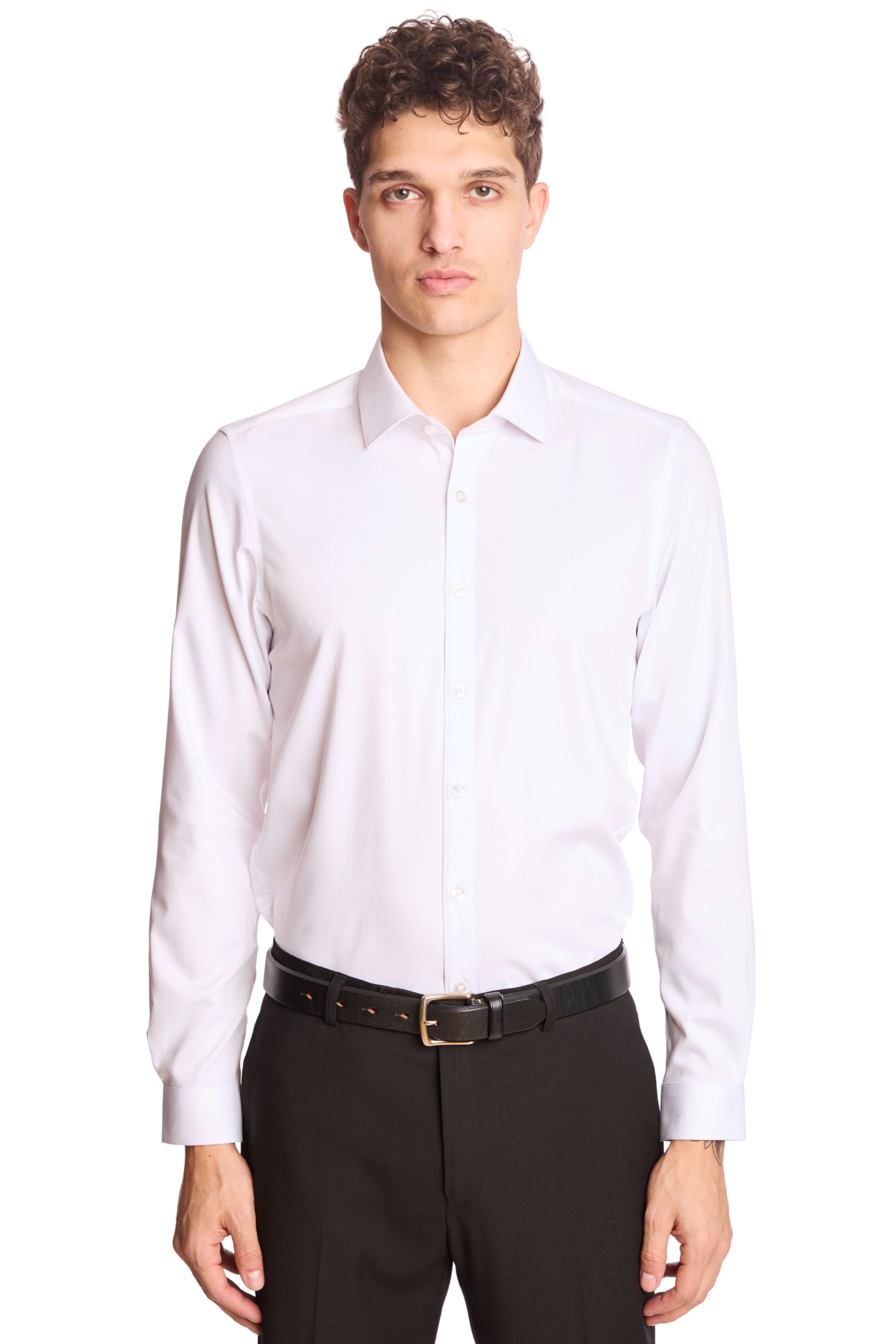 Samuel Spread Collar Shirt - All White