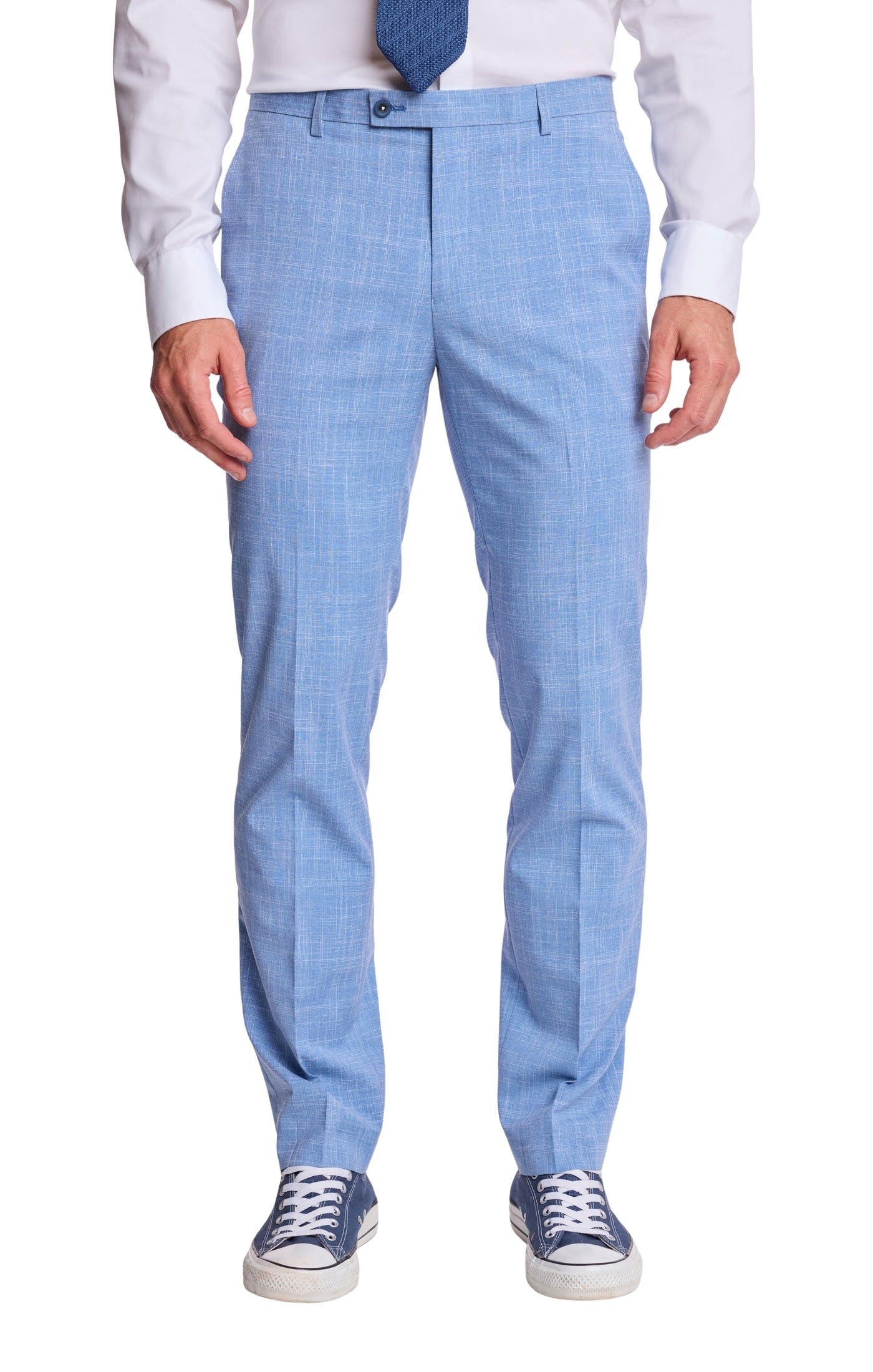 Downing Pants - slim - Blue White Grain