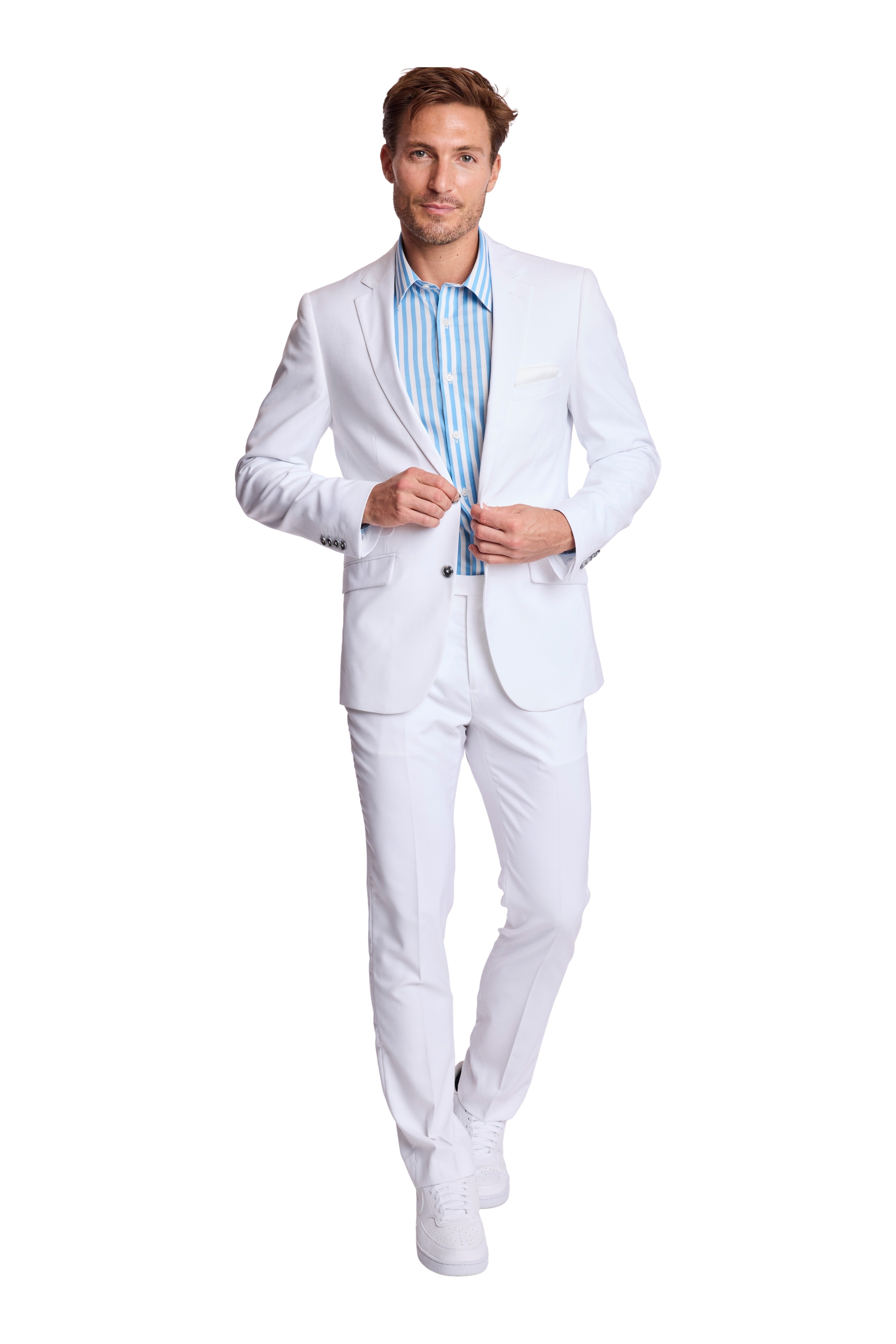 Dover Notch Jacket - slim - White Sharkskin