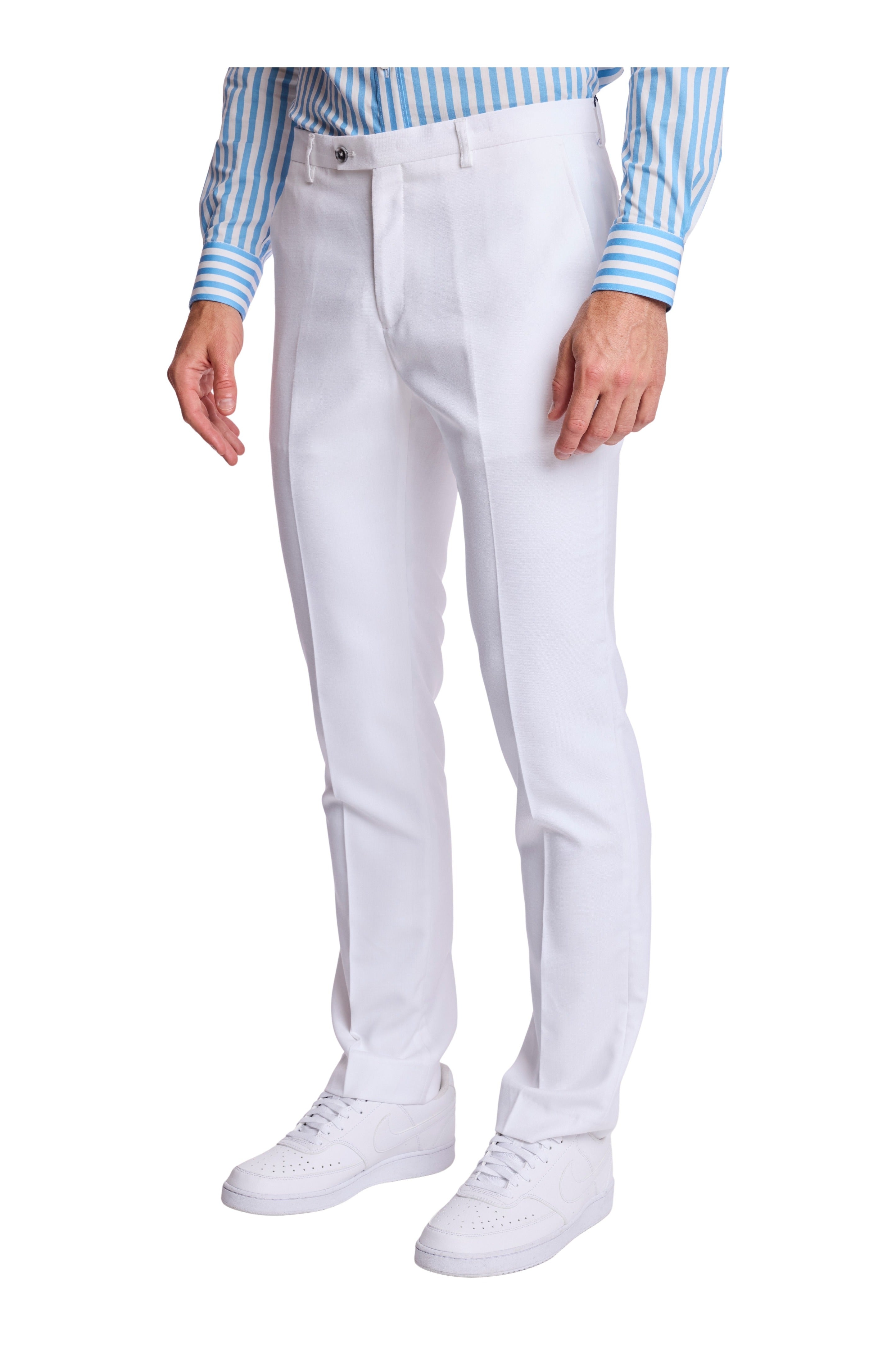 Downing Pants - slim - White Sharkskin