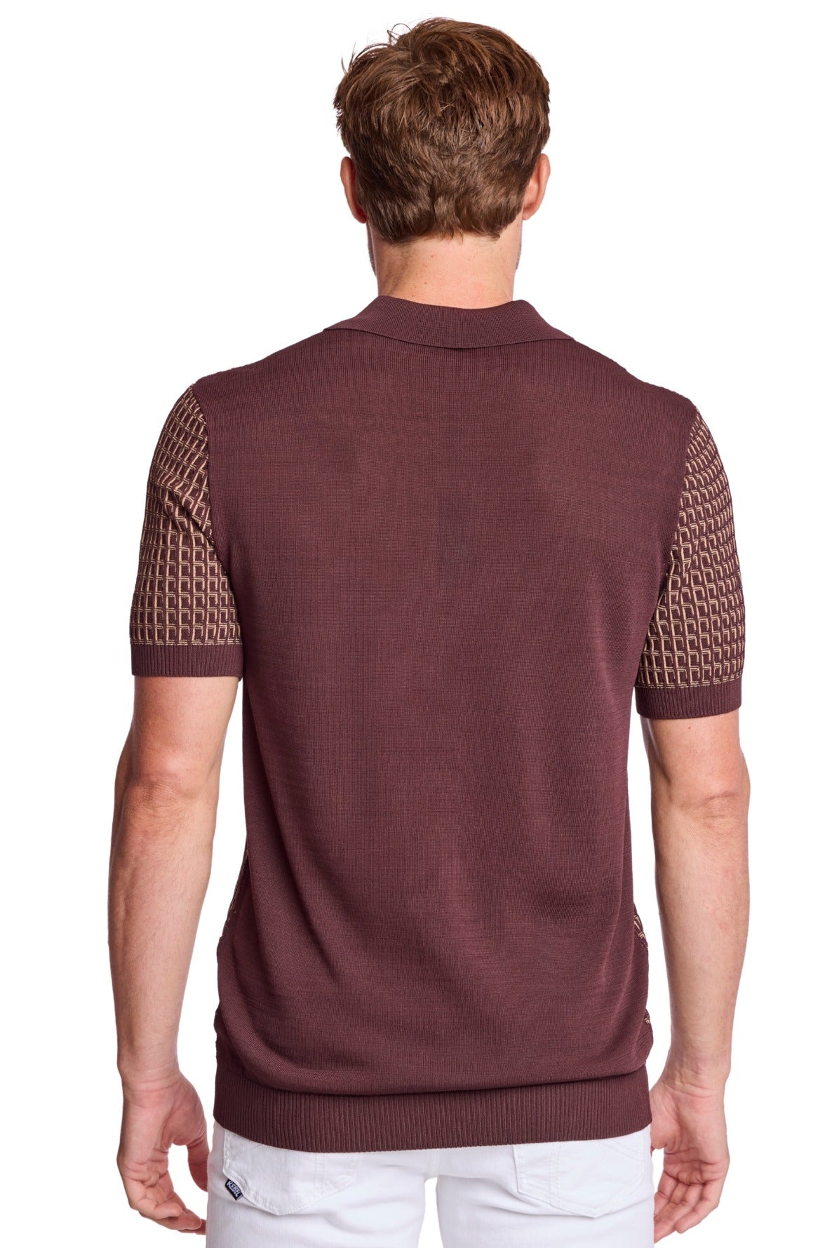 3 Button Polo - Ganache & Tan