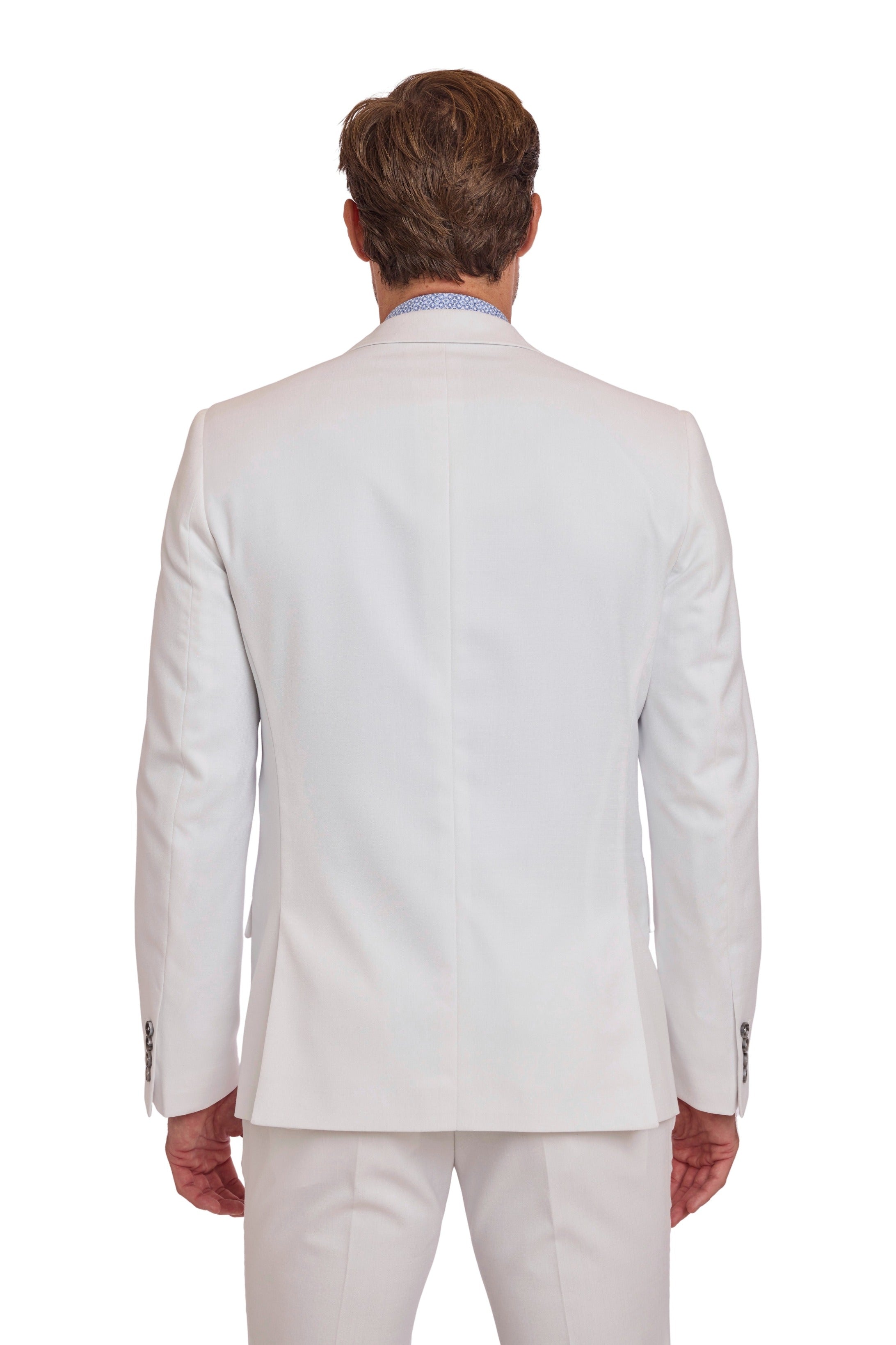 Dover Notch Jacket - slim - White Sharkskin