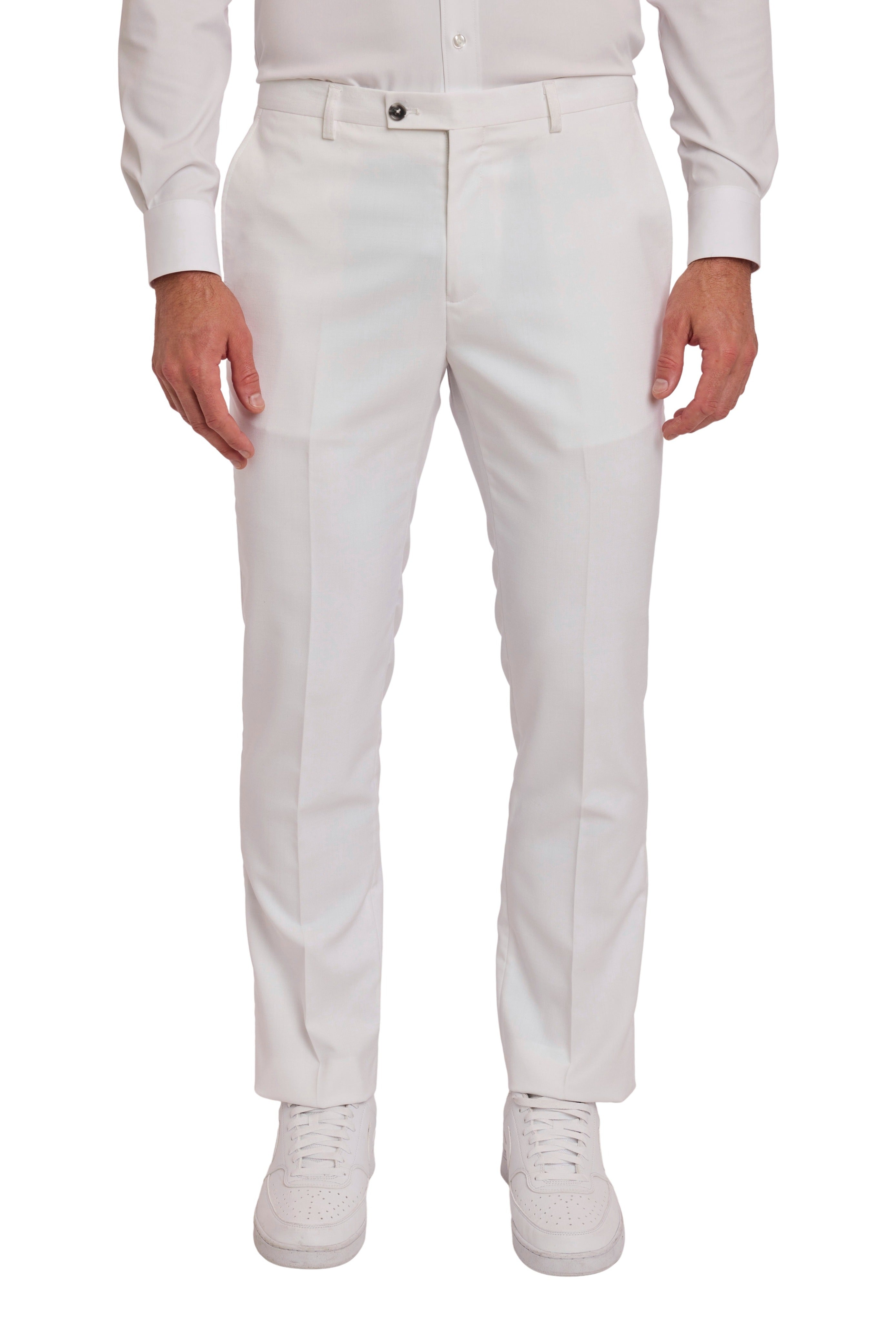 Downing Pants - slim - White Sharkskin