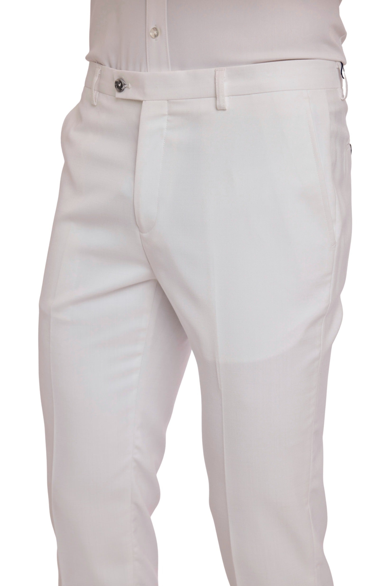 Downing Pants - slim - White Sharkskin