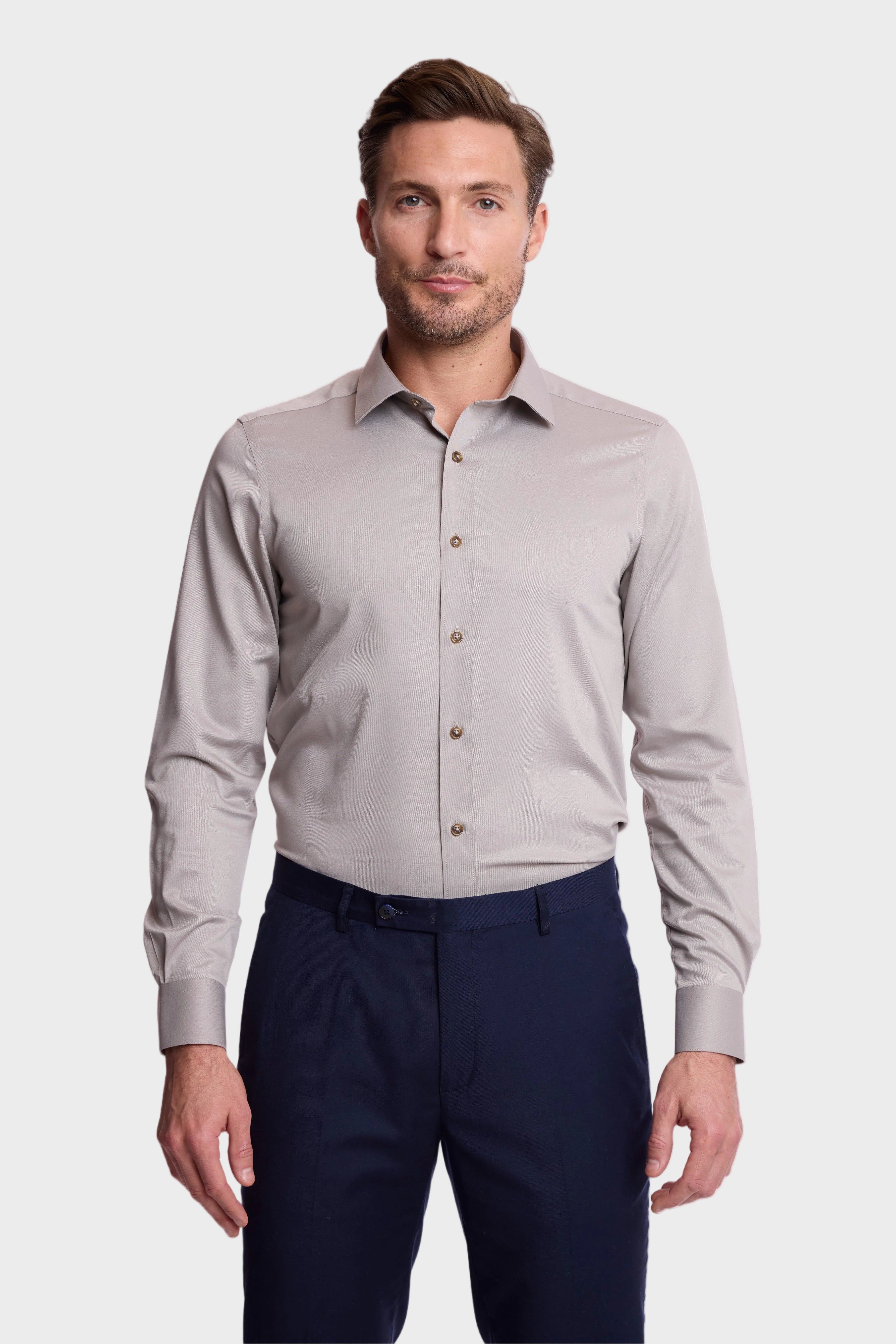 Peter Pointed Collar Shirt - Chino Tan