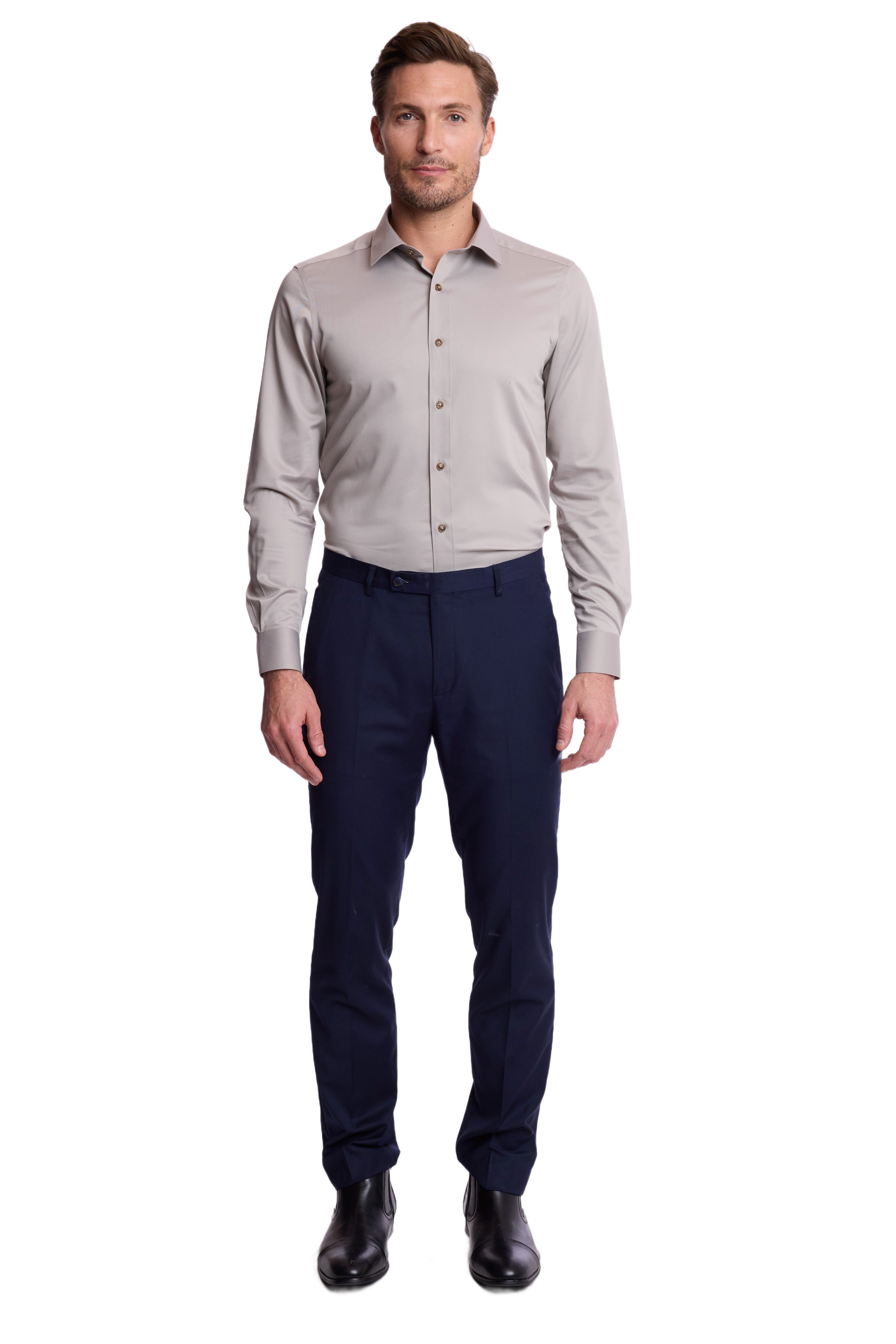 Peter Pointed Collar Shirt - Chino Tan