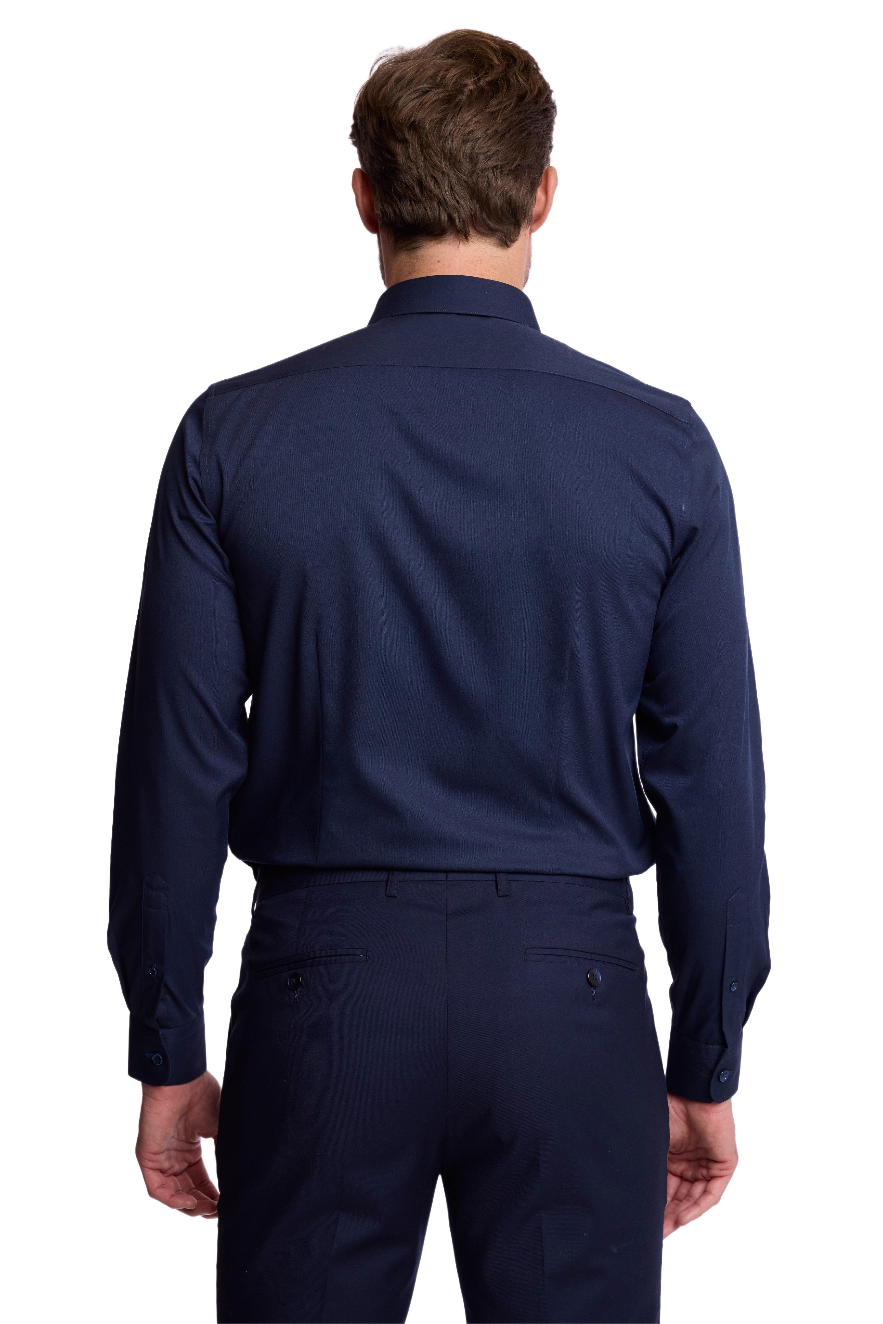 Peter Pointed Collar Shirt - Dark Navy